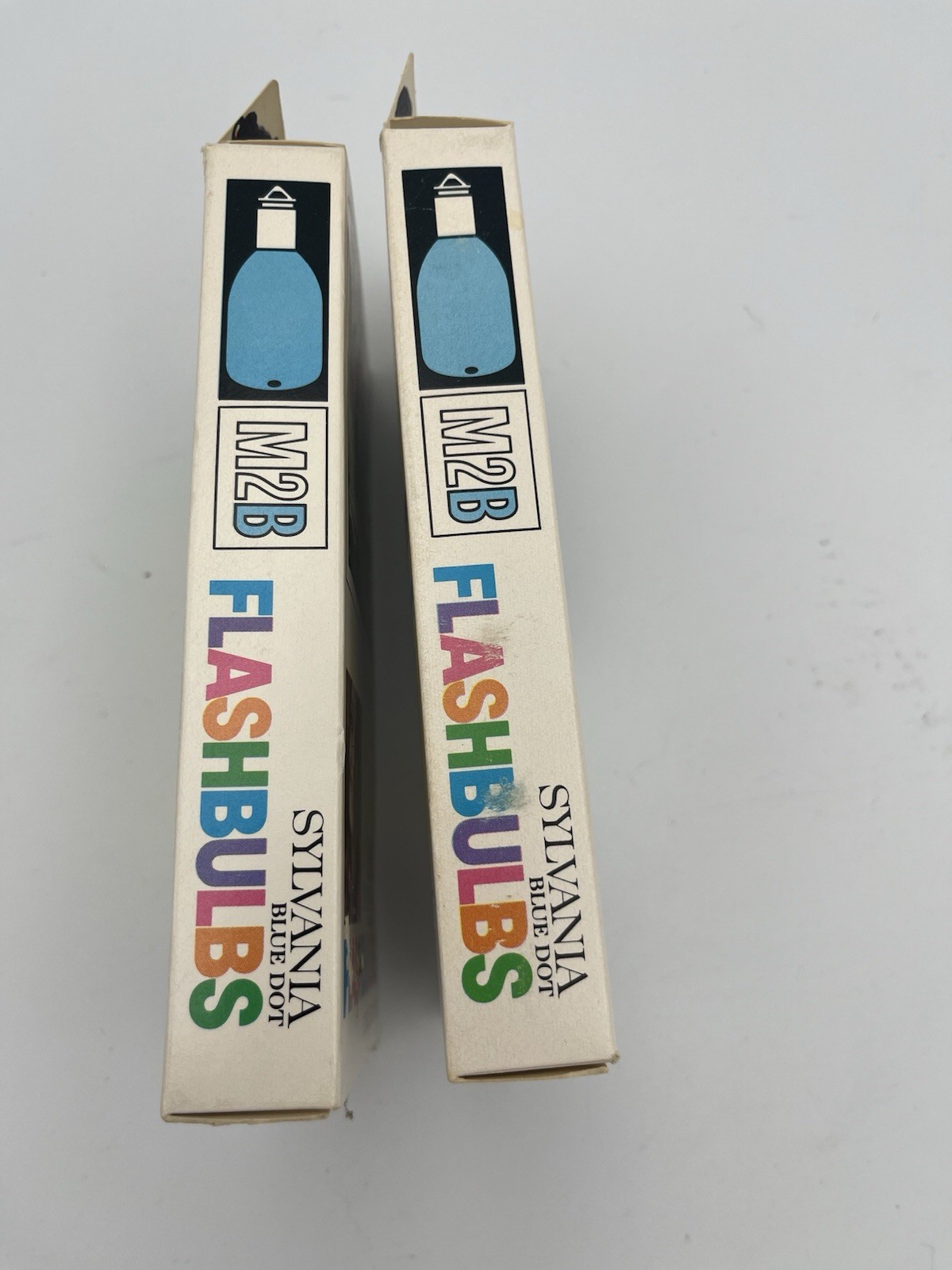 Vintage Sylvania M2B Blue Dot Flashbulbs Lot of 2 Boxes Untested 12 Per Box