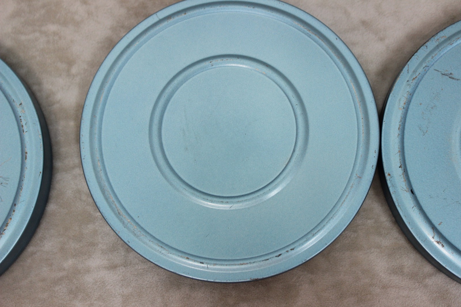 8 mm Reels and Canisters Compco 200 Feet Empty Blue Lot of 4