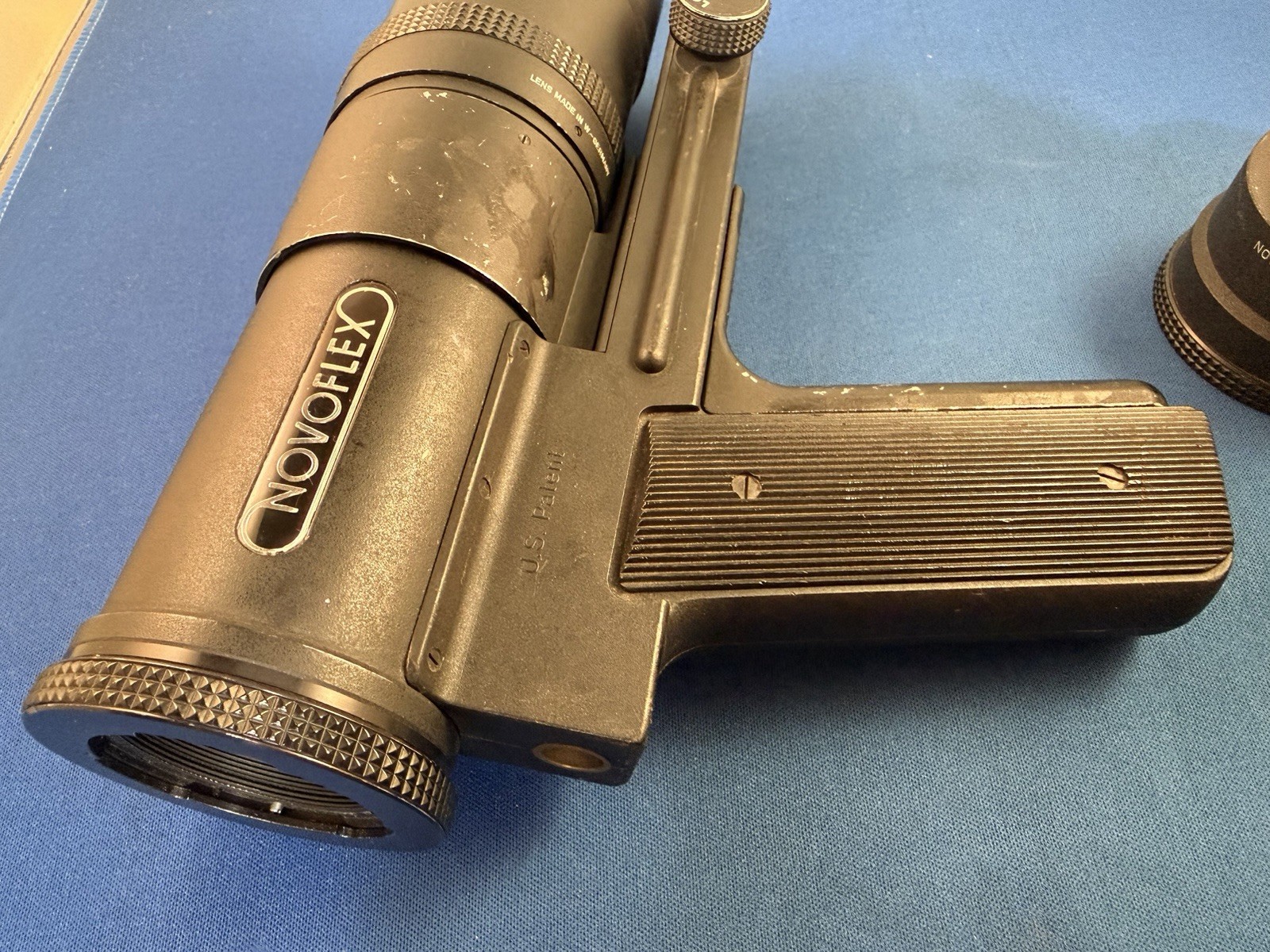 Novoflex Vintage squeeze grip Noflexar 1:3,8/200 lens w/ 1.5x teleextender