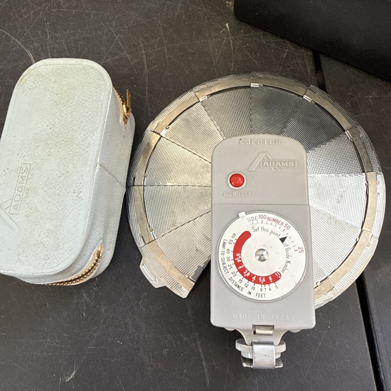 Vintage ~ Adams ~ Ejector ~ Camera Flash Unit w/ Original Case