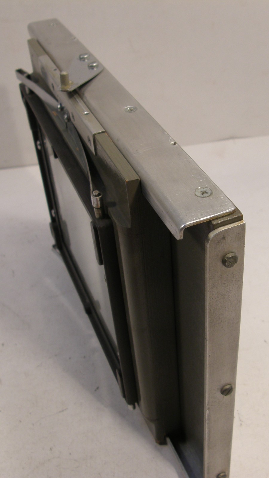 VINTAGE BURKE & JAMES SLIDING BACK REDUCER 3 1/2″ X 4 3/4″ GROUND GLASS W/GRID