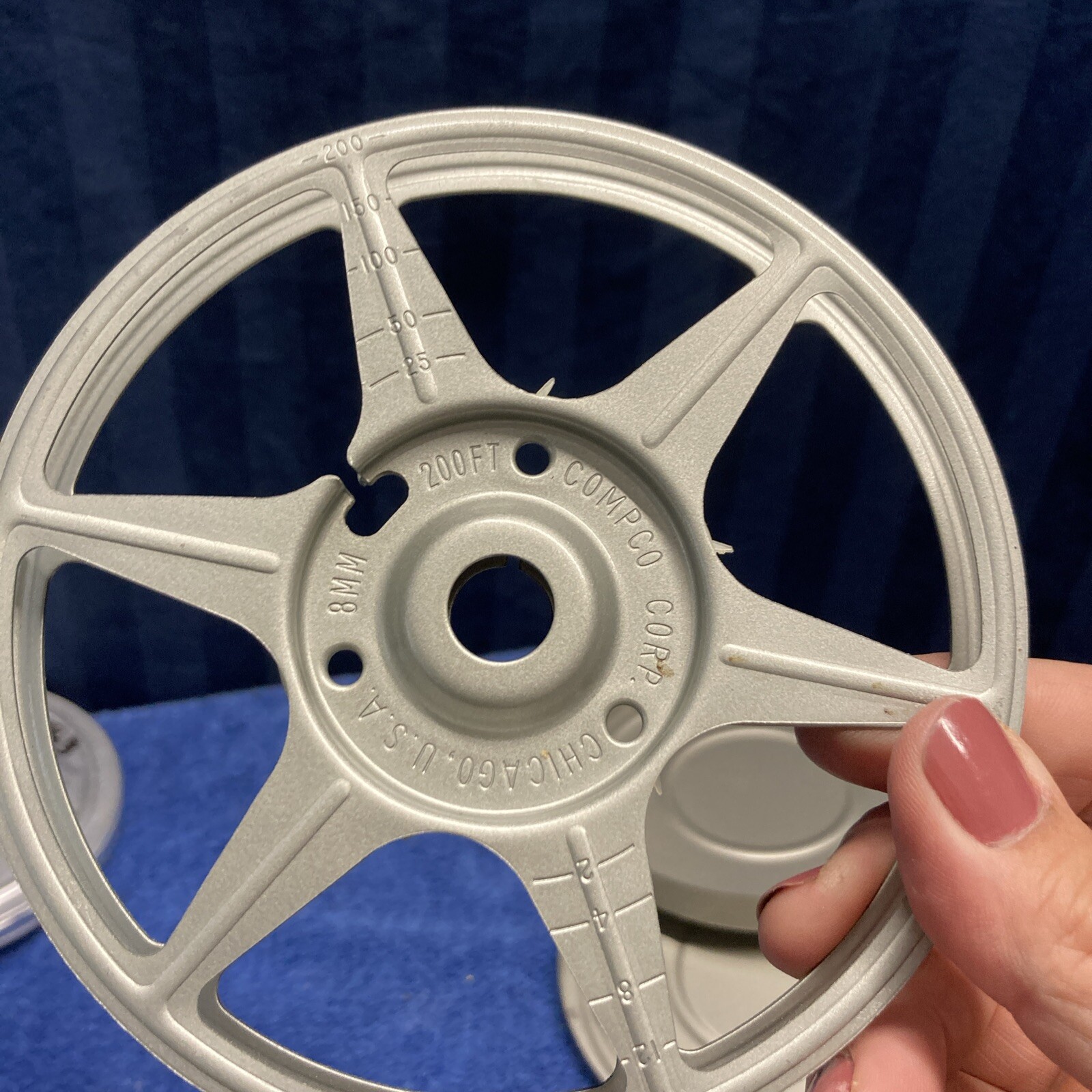 Lot Of 4 8 mm Film Metal 5″ Reel & Case Compco & Kodak Vintage B4