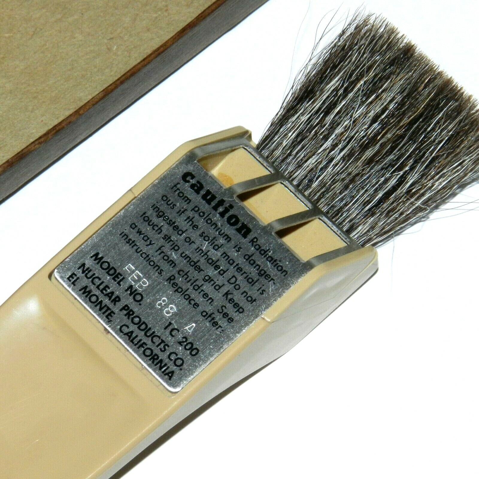 Staticmaster Camera Vinyl Record Brush Model 1C200 Nuclear Products Co. w / Box