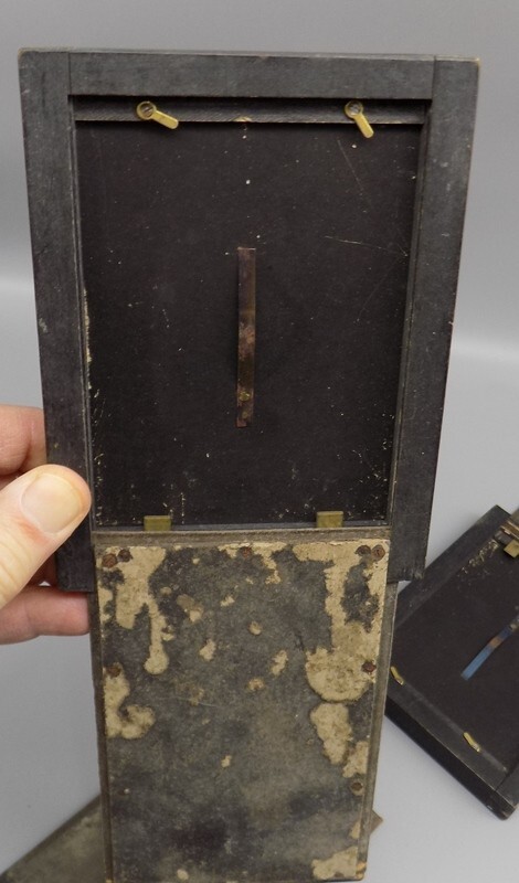 Vintage Glass Tintype Plate Negative Holders Set Of Two Double Sided 4.75×3.5
