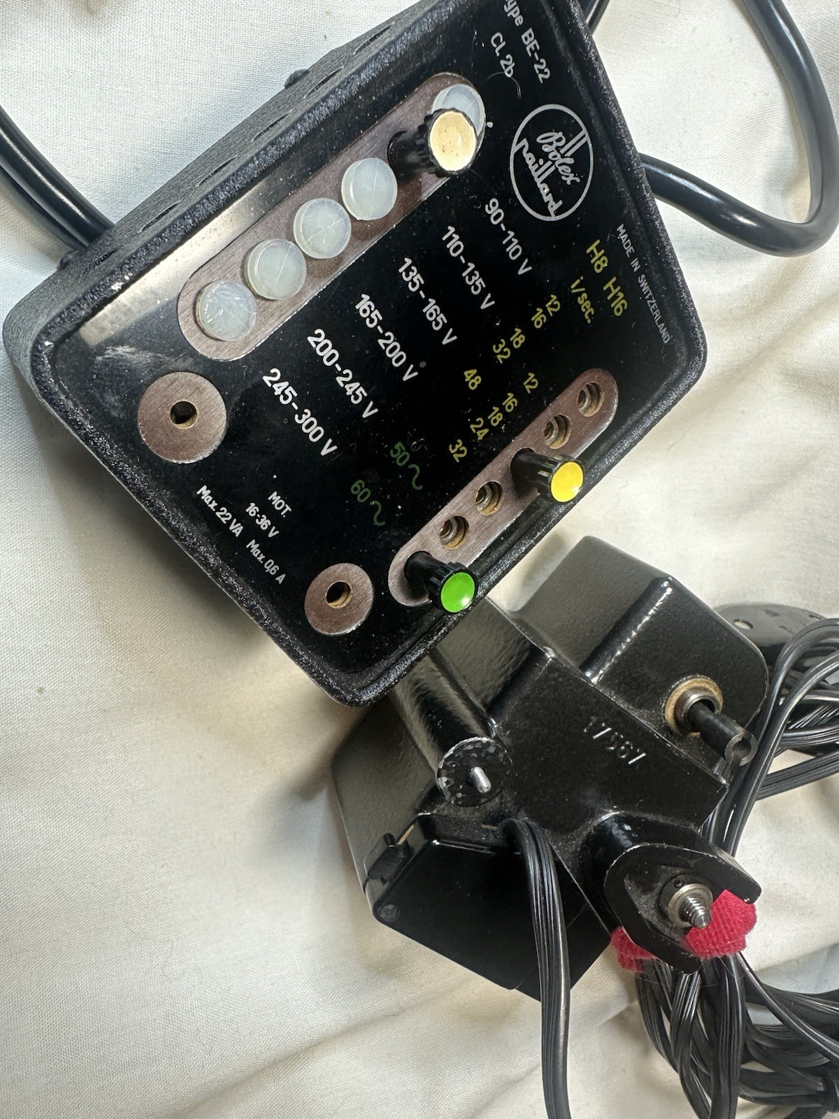 EUC! Bolex Paillard H16 H8 MC-17 Motor, BE-22 Transformer & User Manual WORKS