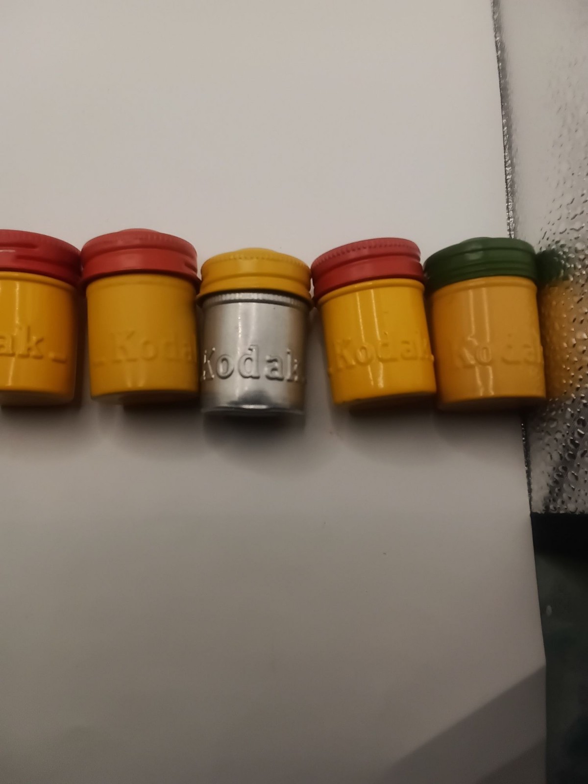KODAK VINTAGE METAL FILM COLOR CANNISTERS SET OF 8 NICE COLORS