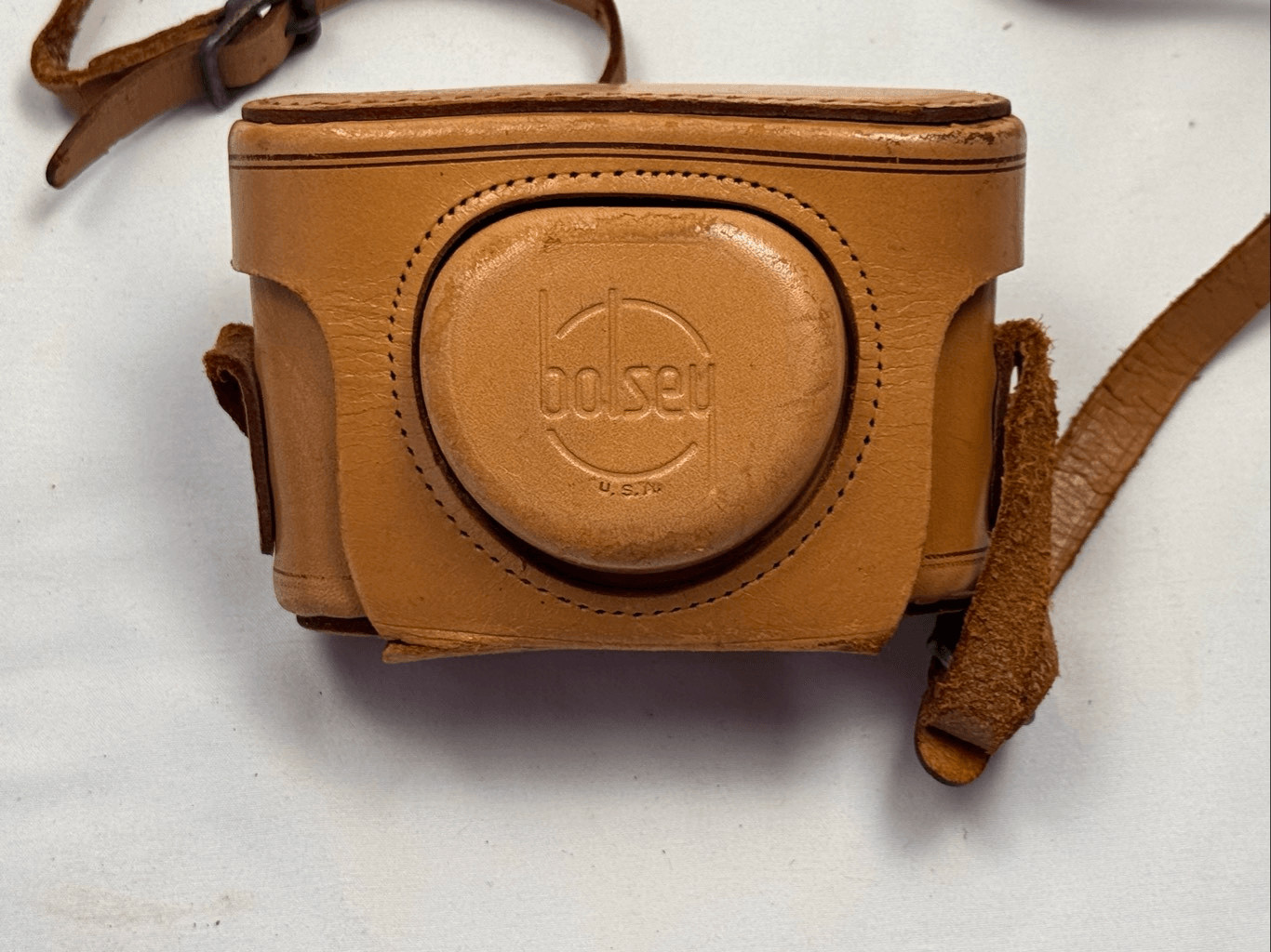 Vintage Bolsey Leather Case for Bolsey B2 – 35mm Camera/Light Brown