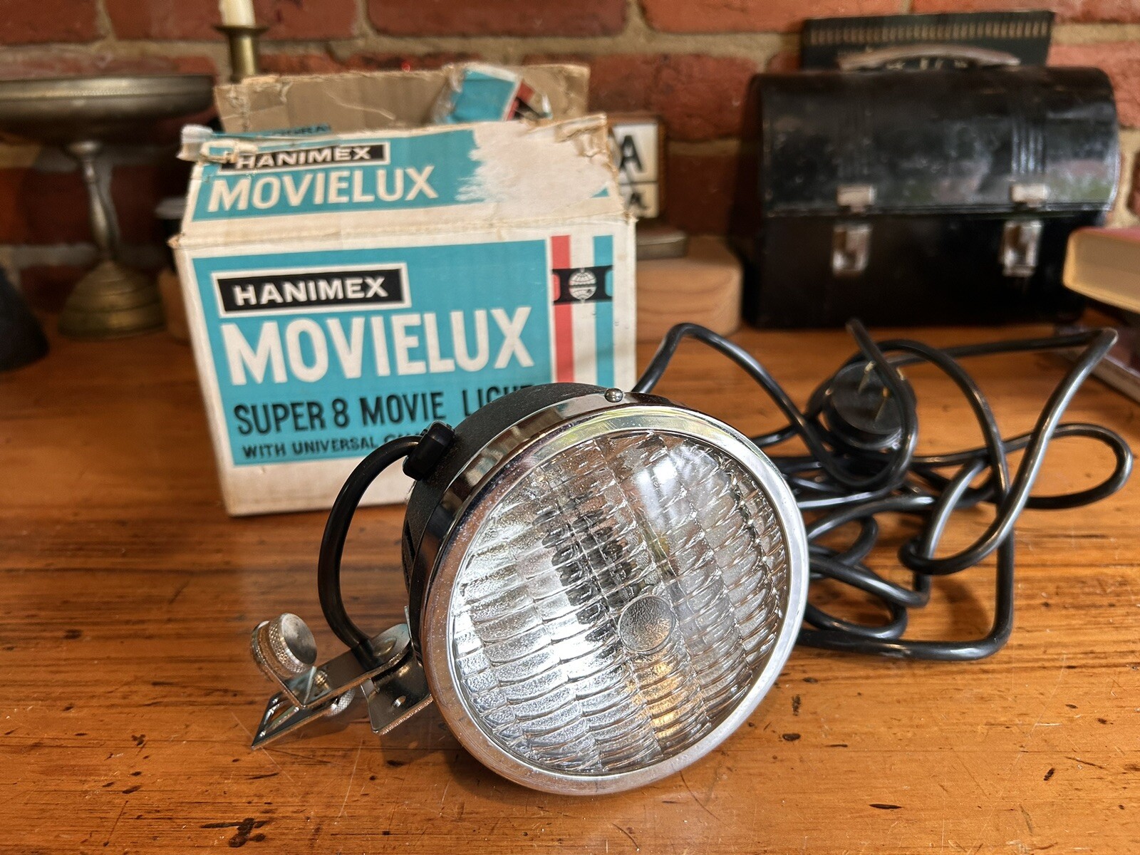 Vintage Hanimex Movielux Super 8 Movie Light With Camera Bracket