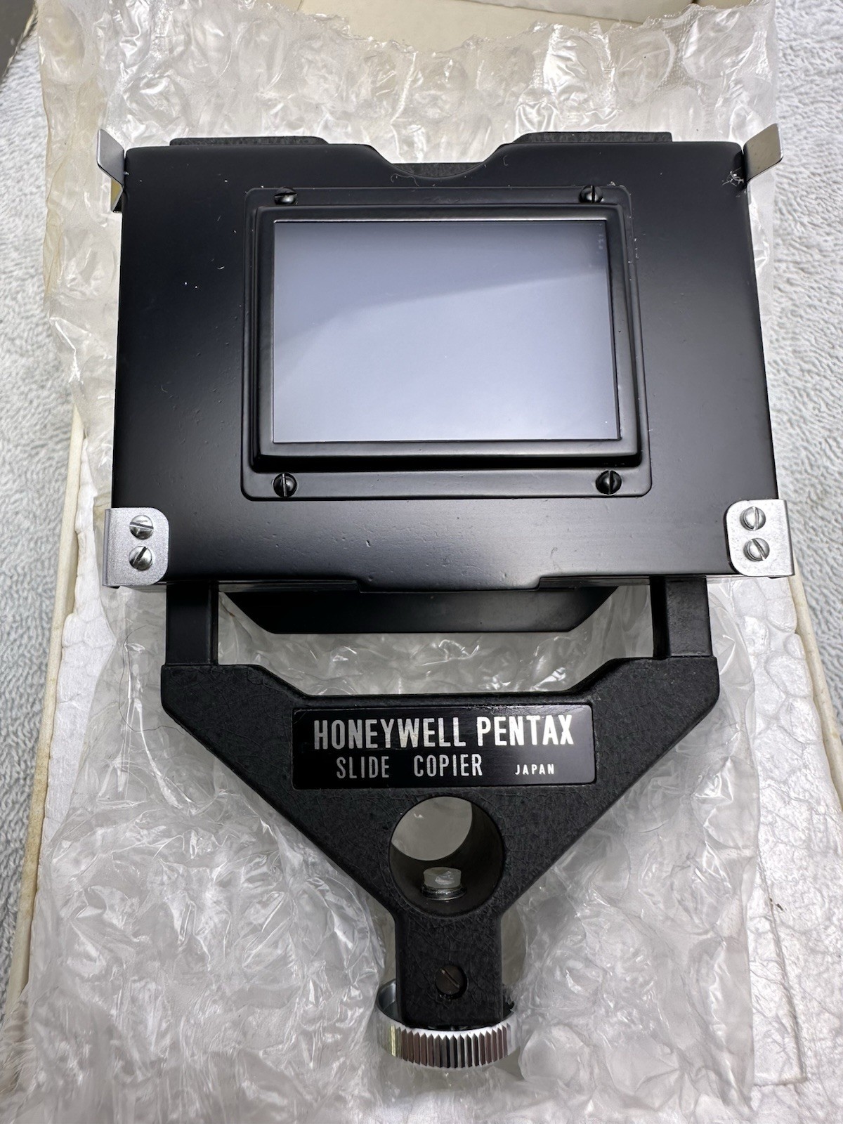 Honeywell Pentax Slide Copier Auto Bellows Attachment w/ Box Japan 7090