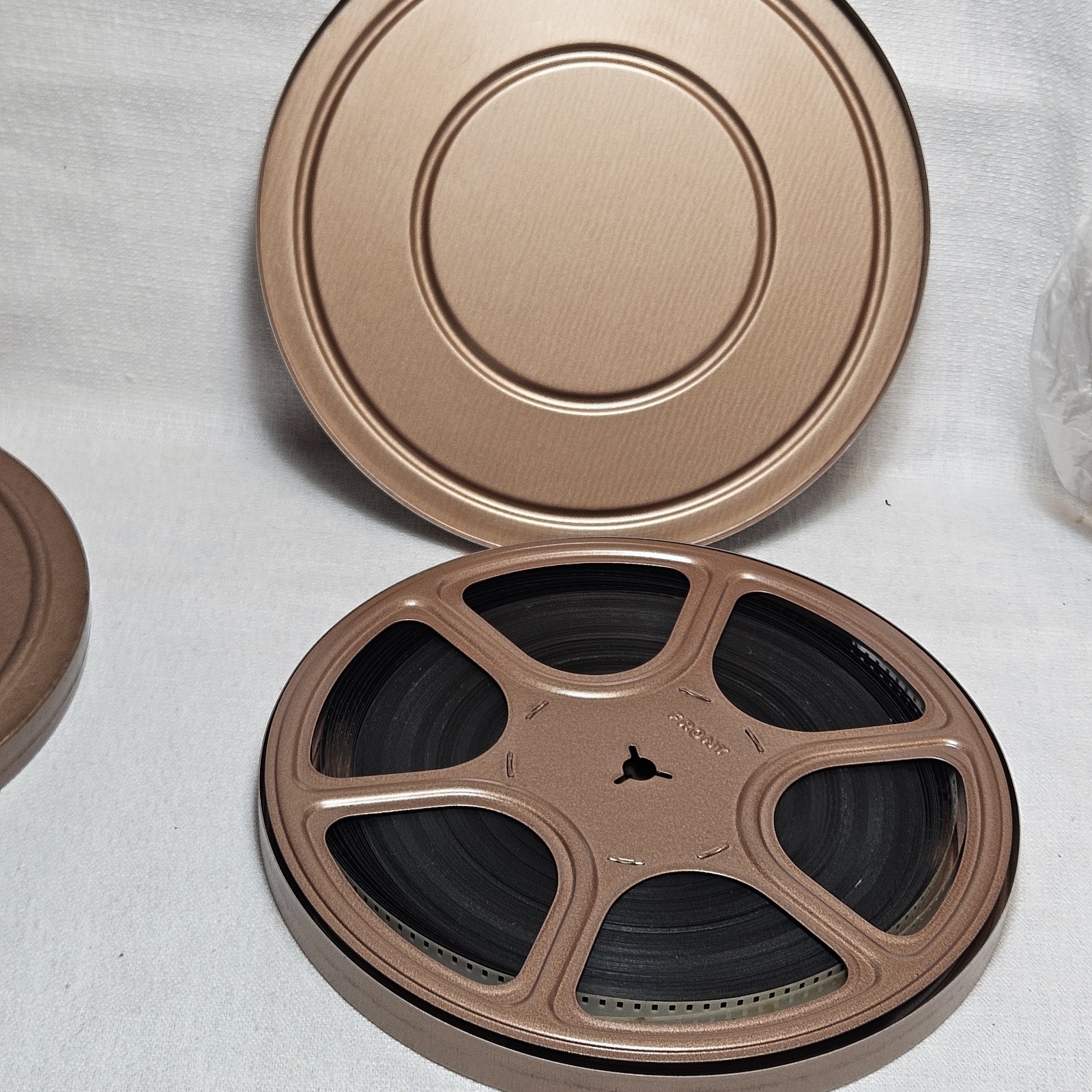 Dual 8 Movie Reels (6) • 7″ Metal Cans (4) & Reels • 8mm 400ft • Used • ’71-’79