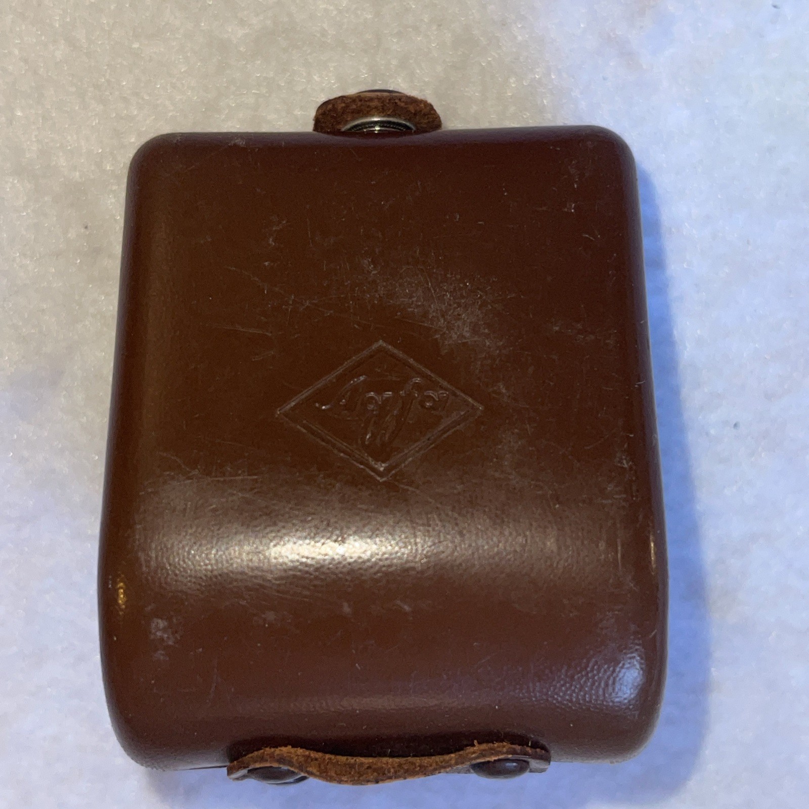 Vintage Agfa Tully Camera Flash W/ Leather Case Germany