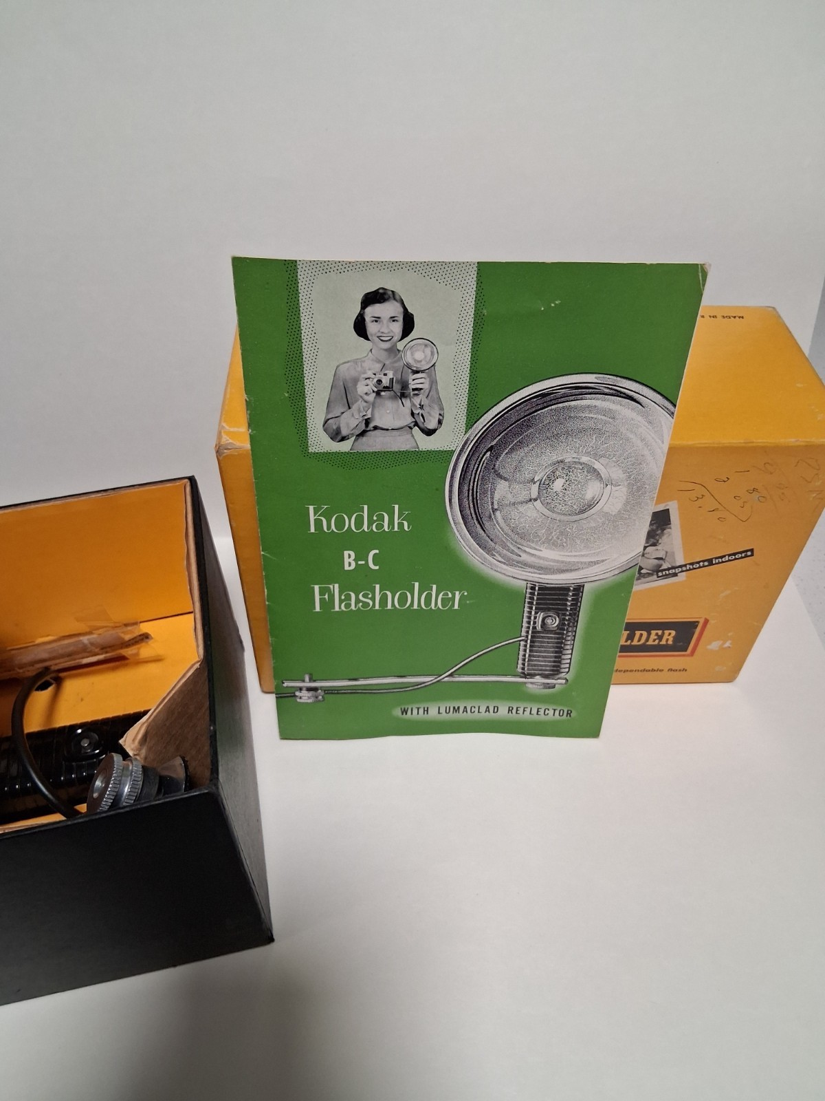 Vintage Kodak B-C Flashholder In Box With Instructions USA & Original Battery