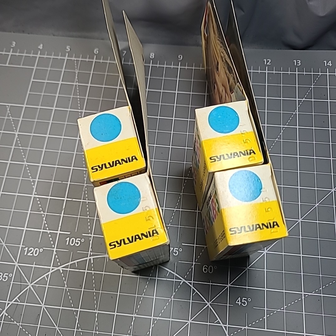 4 Boxes Vintage GTE Sylvania Flash Cubes with 3 Cubes In Each Original Box