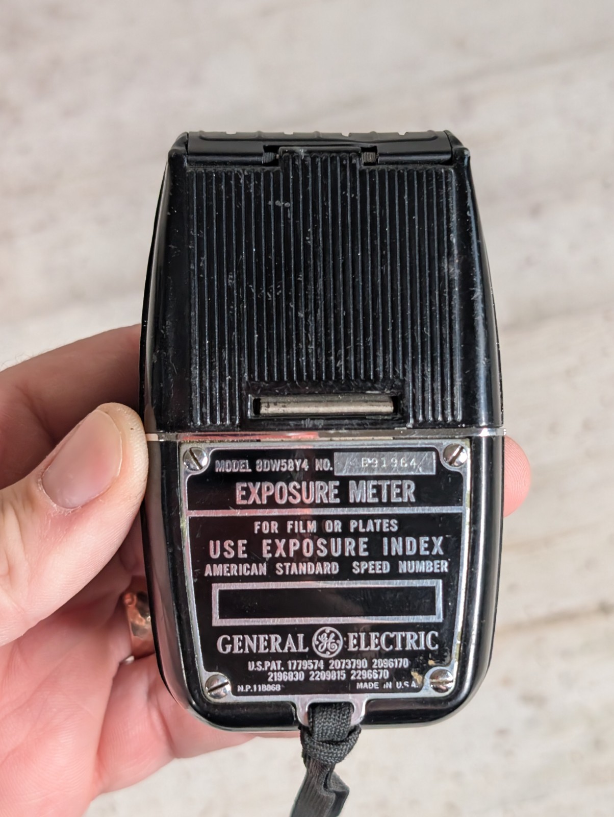 General Electric GE Light Exposure Meter Vintage 8DW58Y4 Foot-Candles *READ*