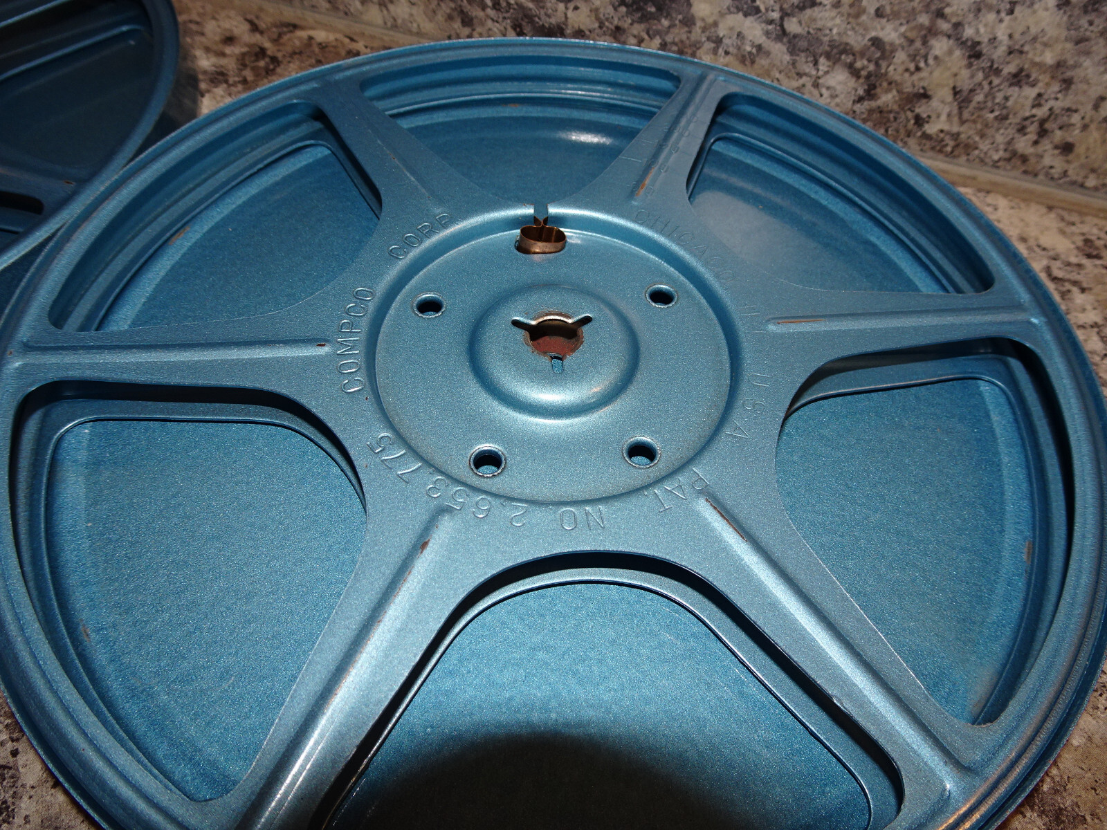 LOT OF 11 Compco Corp Chicago USA 400ft 7″ Metal Film Movie Reel W/ STORAGE *