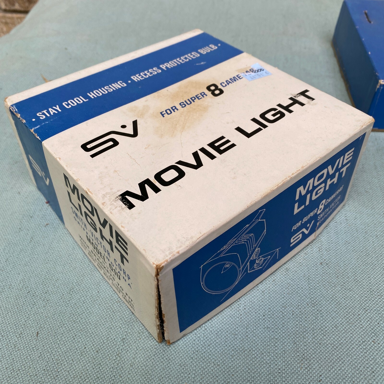 SV Smith Victor Movie Light Super 8 Camera Q1U Griffith Indiana Box Brackets VTG