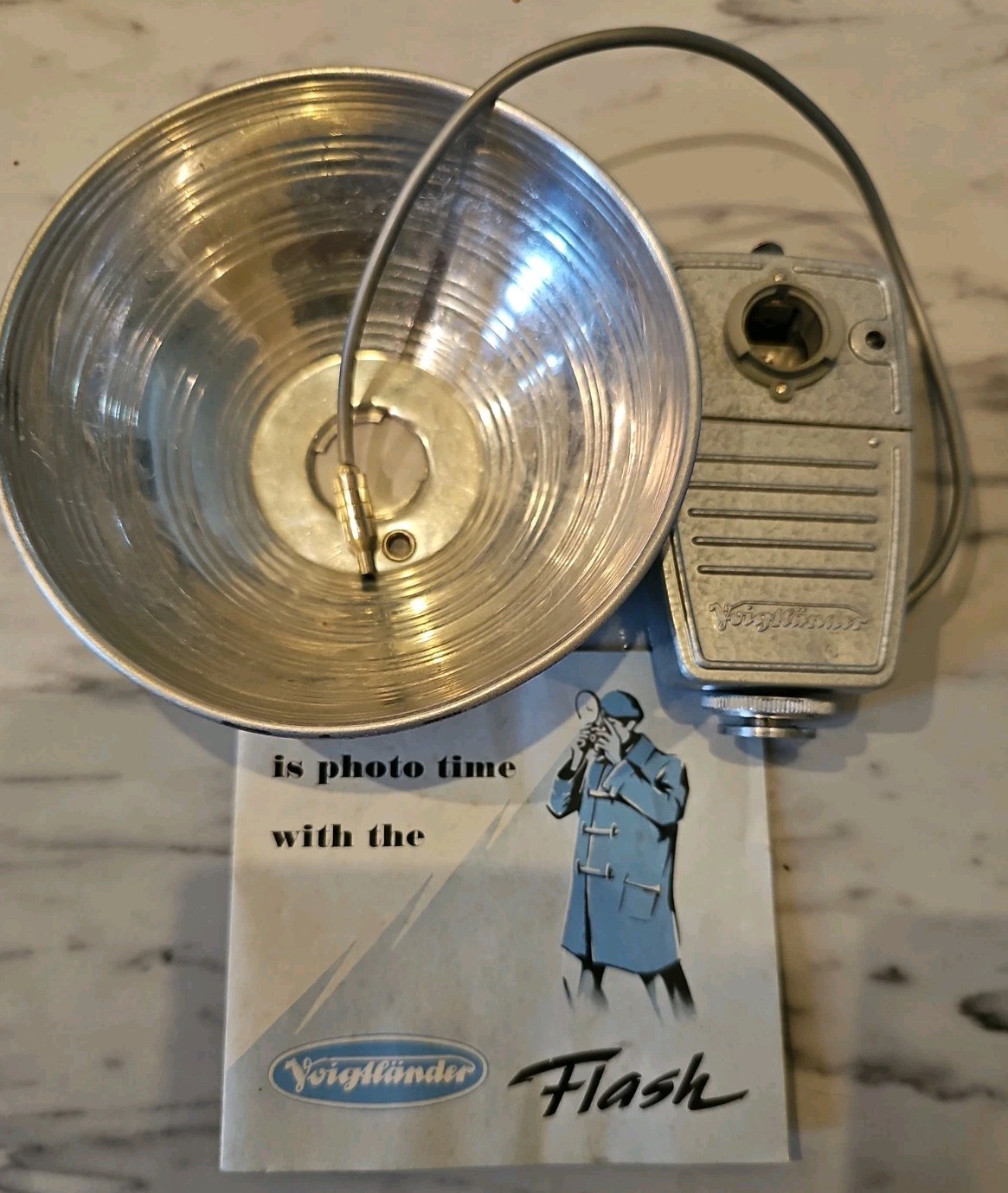 Voigtländer Flash Blitzer Vintage Camera Flash Unit w/ Reflector Germany