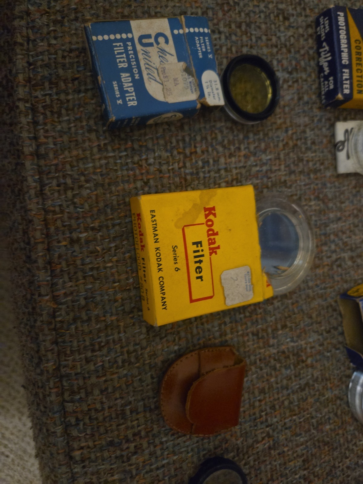 Vintage Assortment Kodak Lens Hoods Filters Adapter Rings & Film -CAMERA STUFF