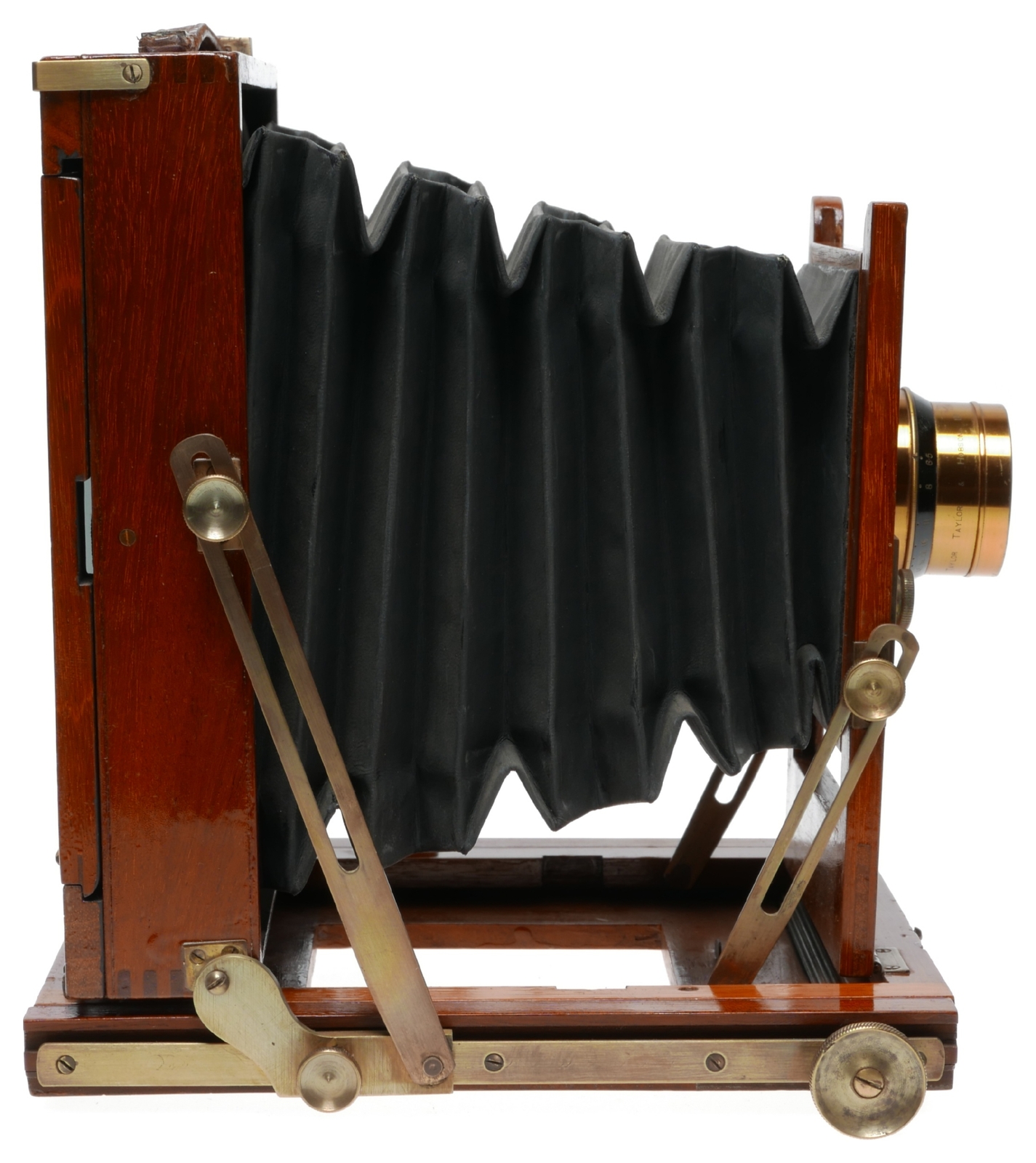 Optimus folding wooden film plate camera Cooke ser III lens