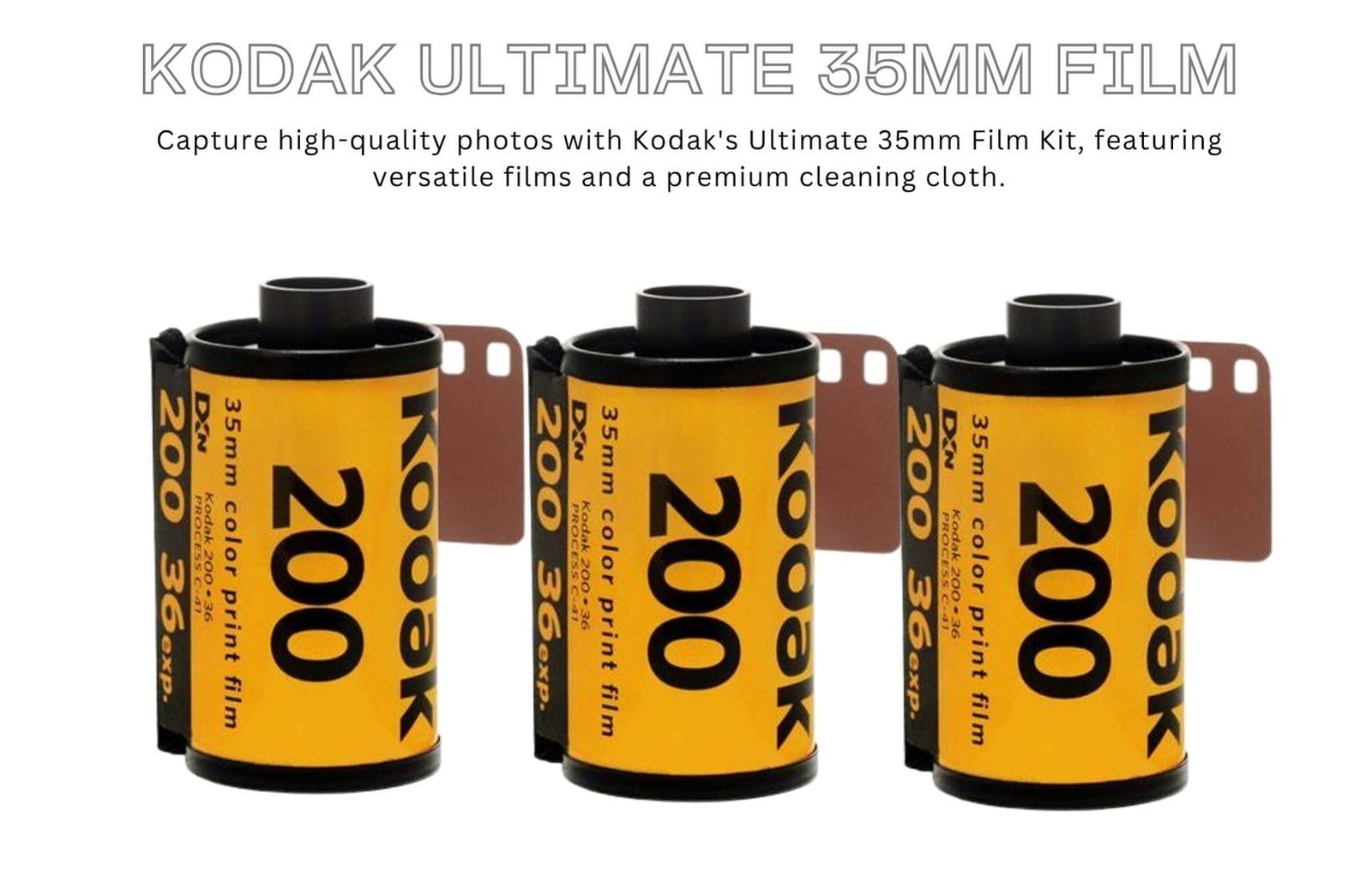 Kodak Gold 200 35mm Film Bundle, 3 Rolls, 36 Exposures Each, for 35mm Film Ca…