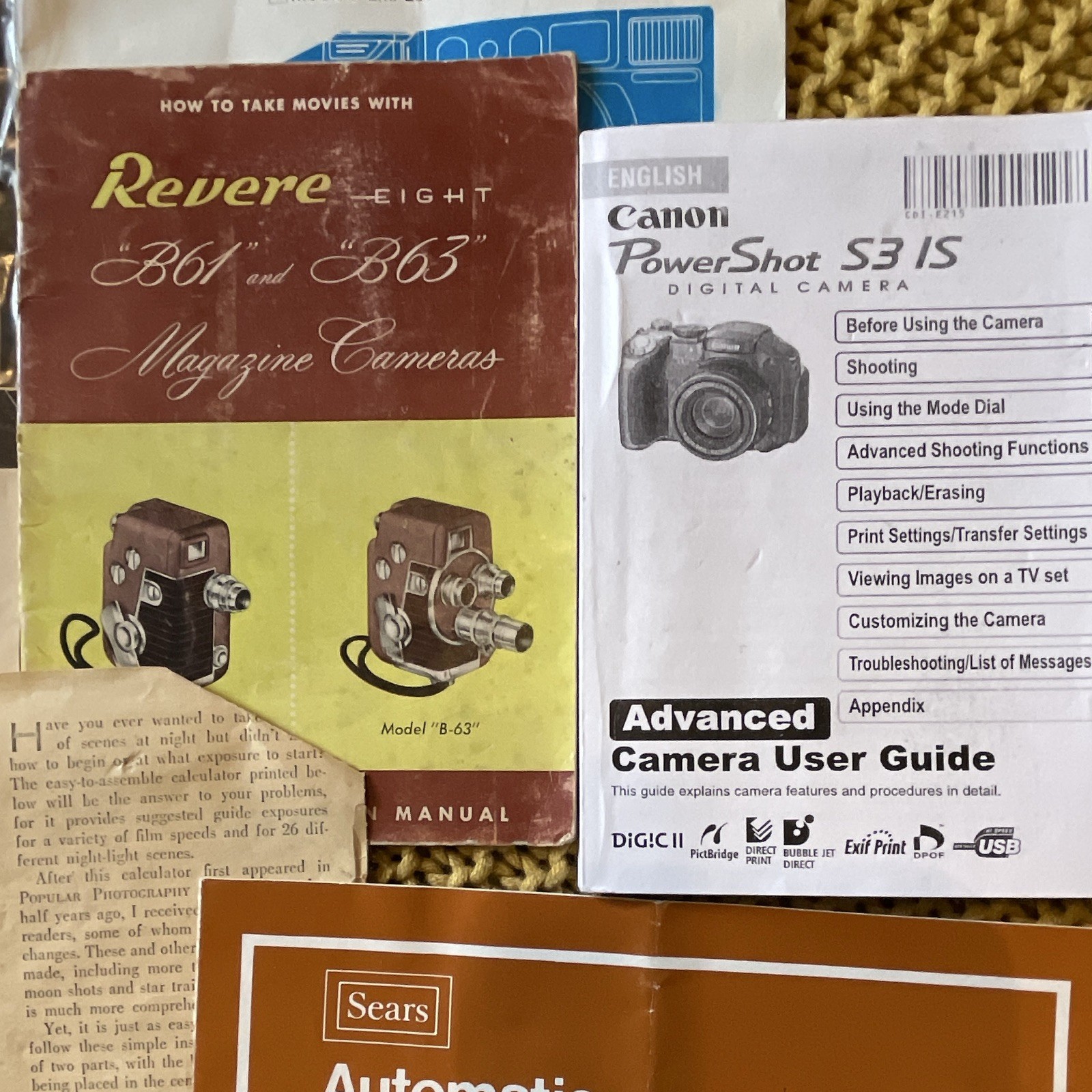 Vintage Camera Accessory Lot Manuals Lens Caps Straps Kodak Polaroid Nikon