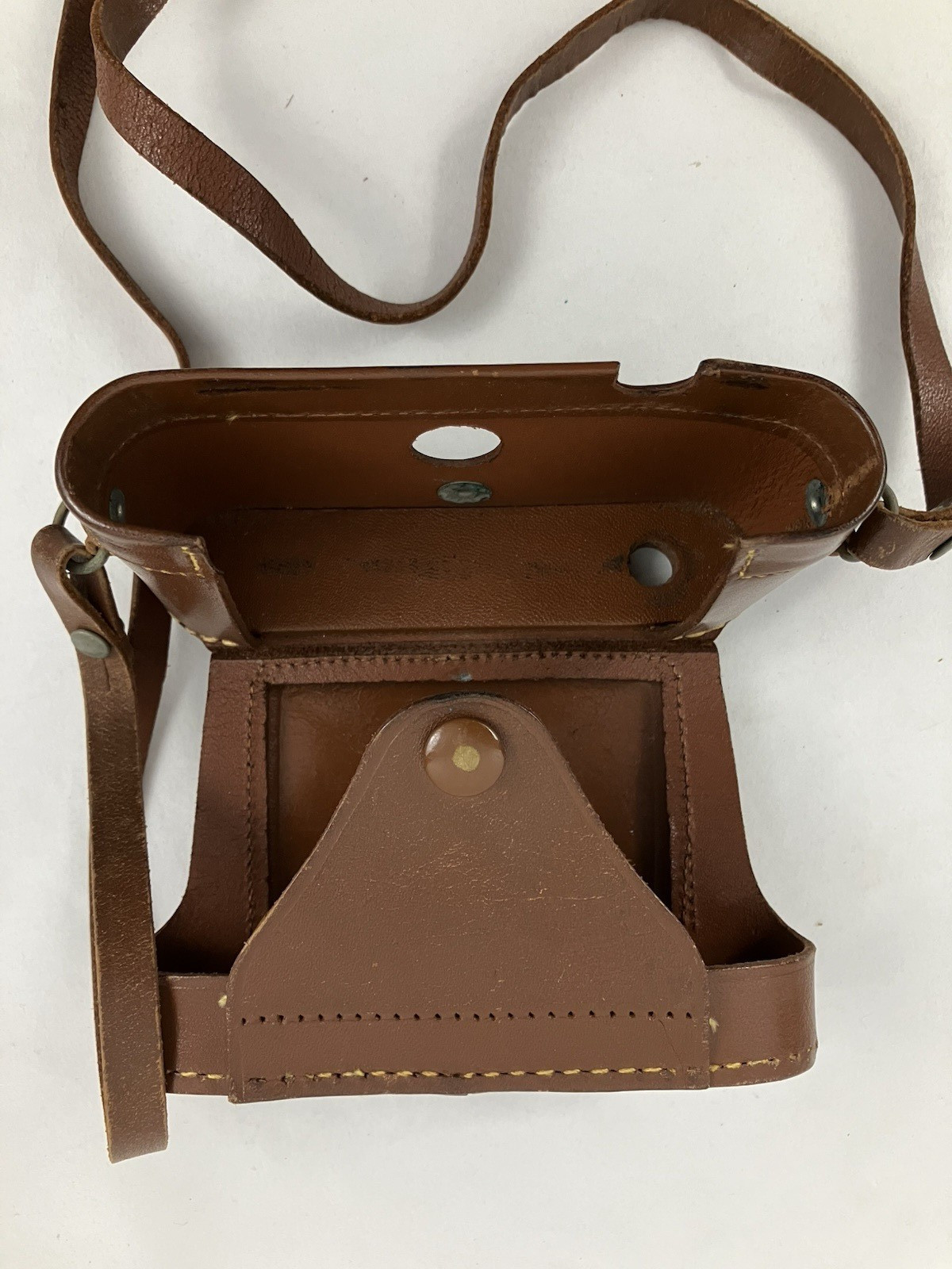 Lot 2 Vintage Kodak Leather Camera Cases Brown Embossed Logo Storage