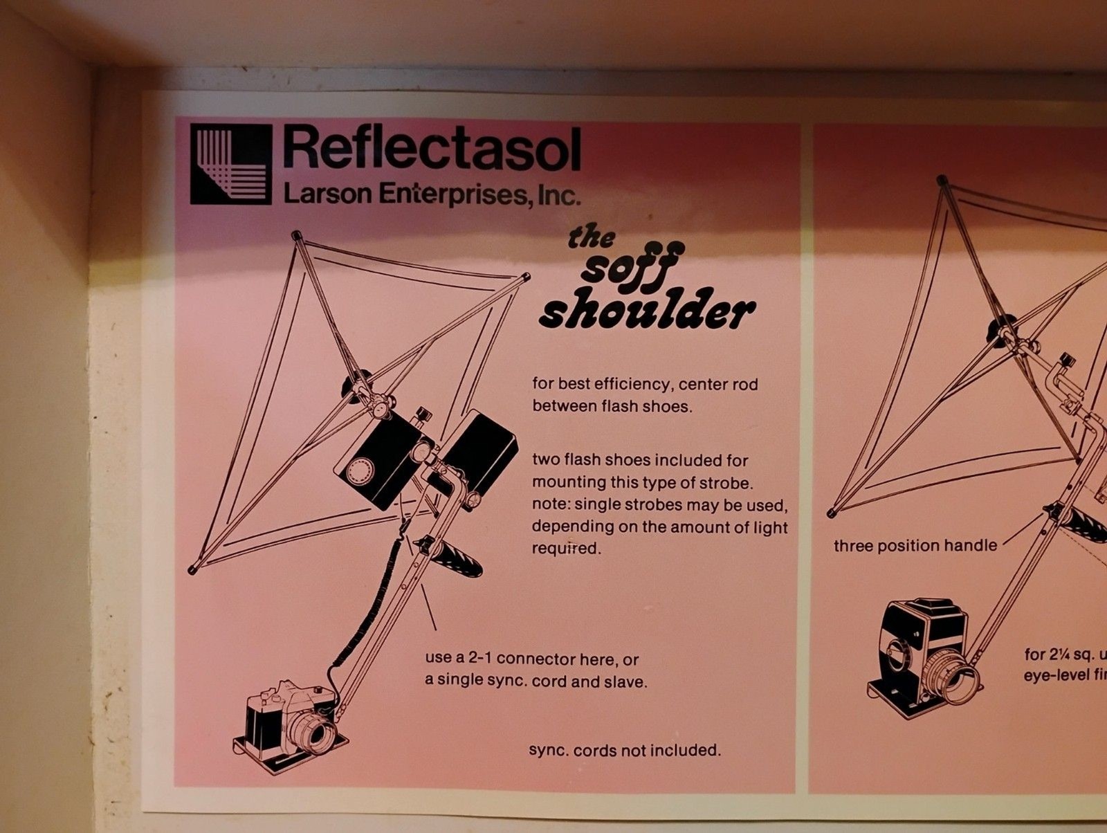 Reflectasol Soft Shoulder Light Larson Enterprises 1973 With Decals And Receipt