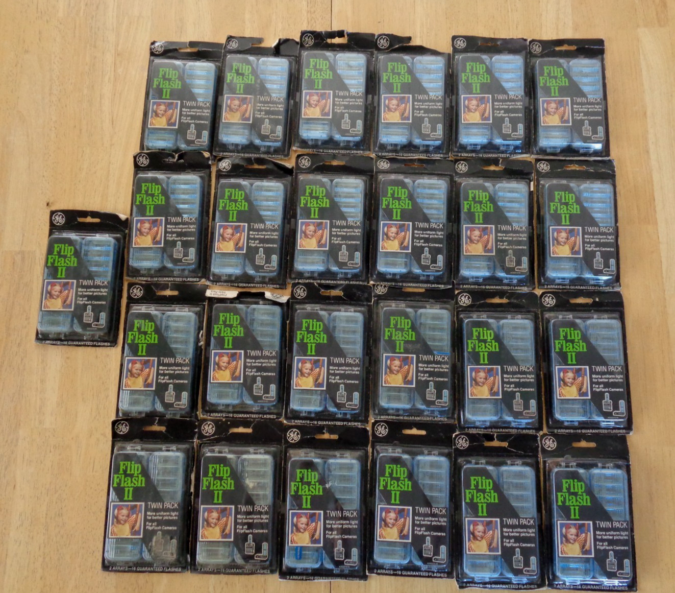 Lot of 25 NOS GE Flip Flash II Twin Pack Flash Pack For Flip Flash Cameras