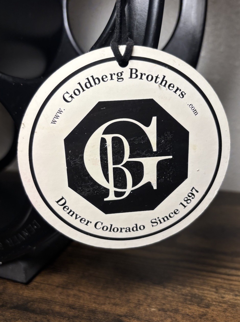 Goldberg Brothers Film Reel 15″ 35mm Theater Film Wine Rack Black