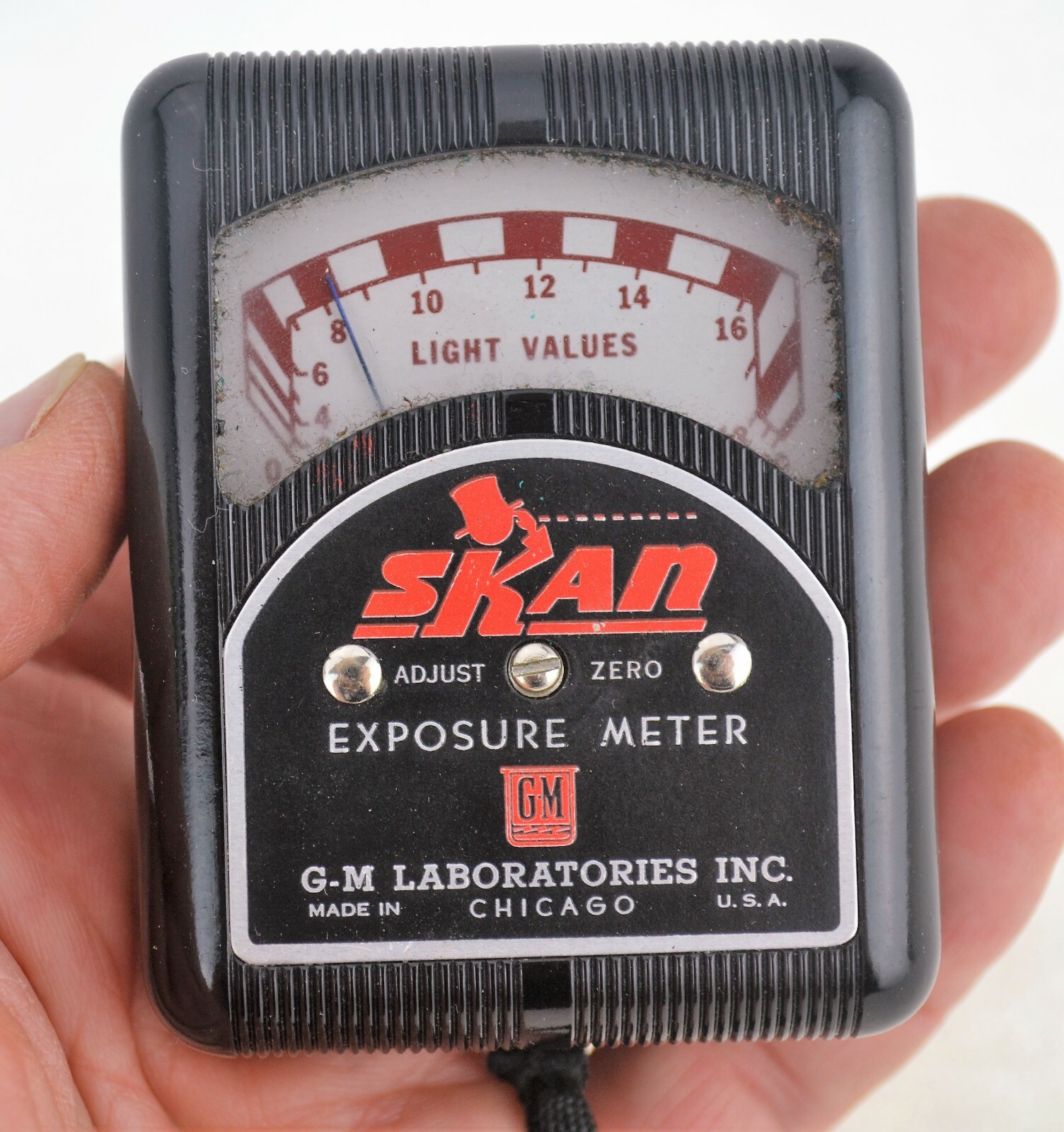 Antique Vintage Retro EXPOSURE light METER – SKAN – bakelite w/ leather case