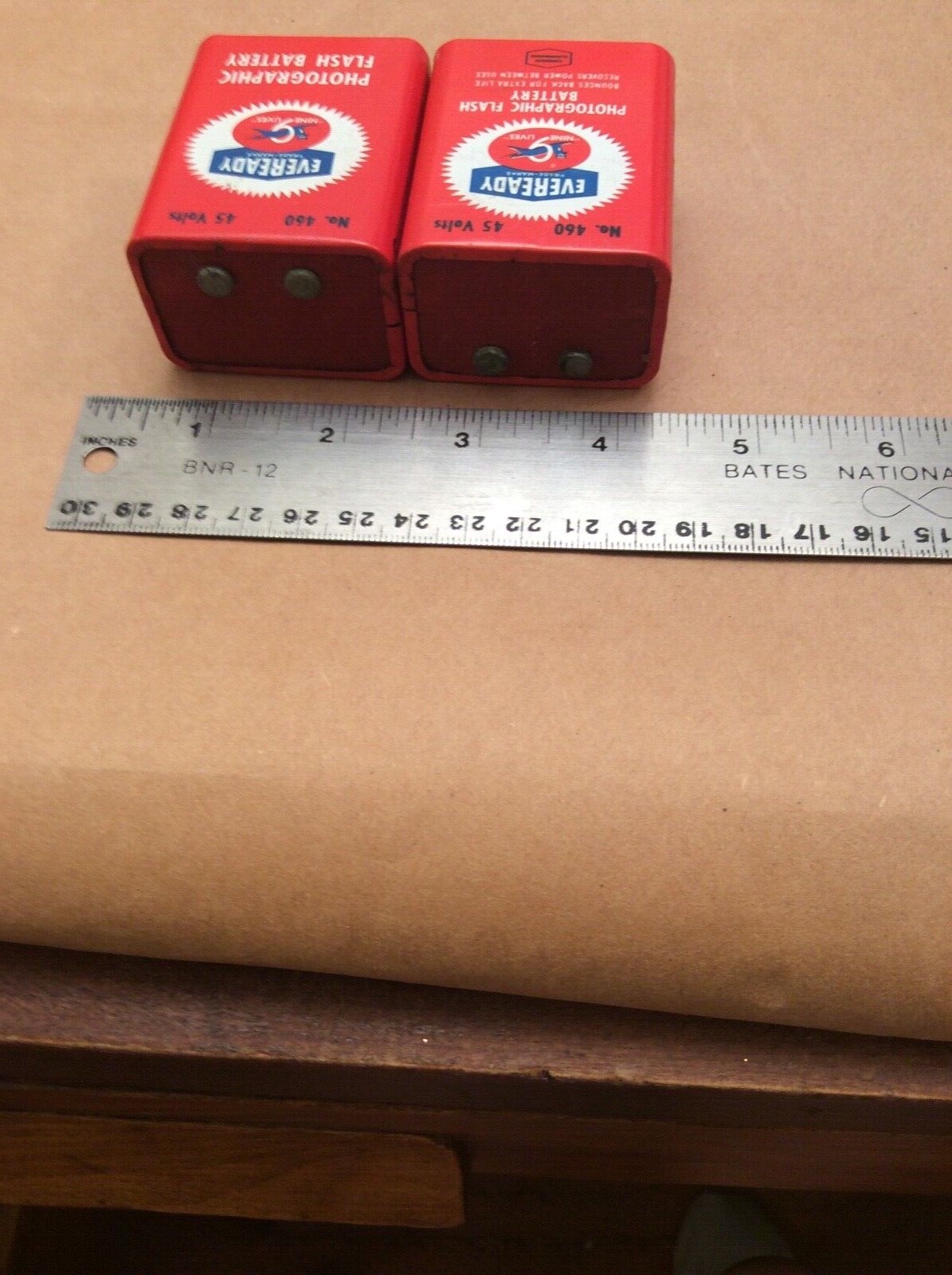 Two EVEREADY Vintage Black Cat 9 Lives #460 Photographic Flash Battery 45 Volt