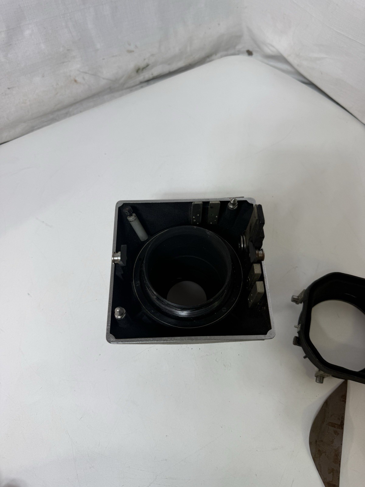 Vintage Linhof Technika Tan Multifocal Viewfinder w/ Mask & Hood Accessories