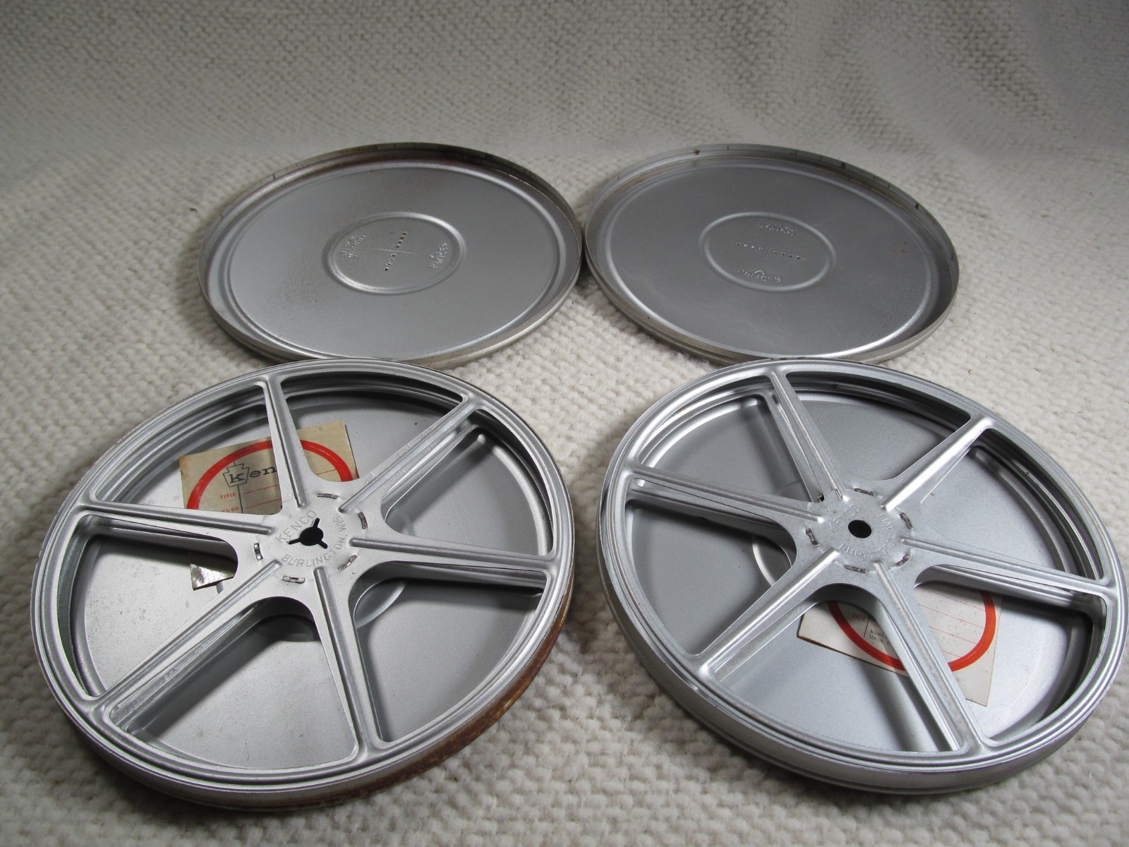 Vintage Metal Super 8mm Film Reel & Canister KENCO Burlington WI Steampunk