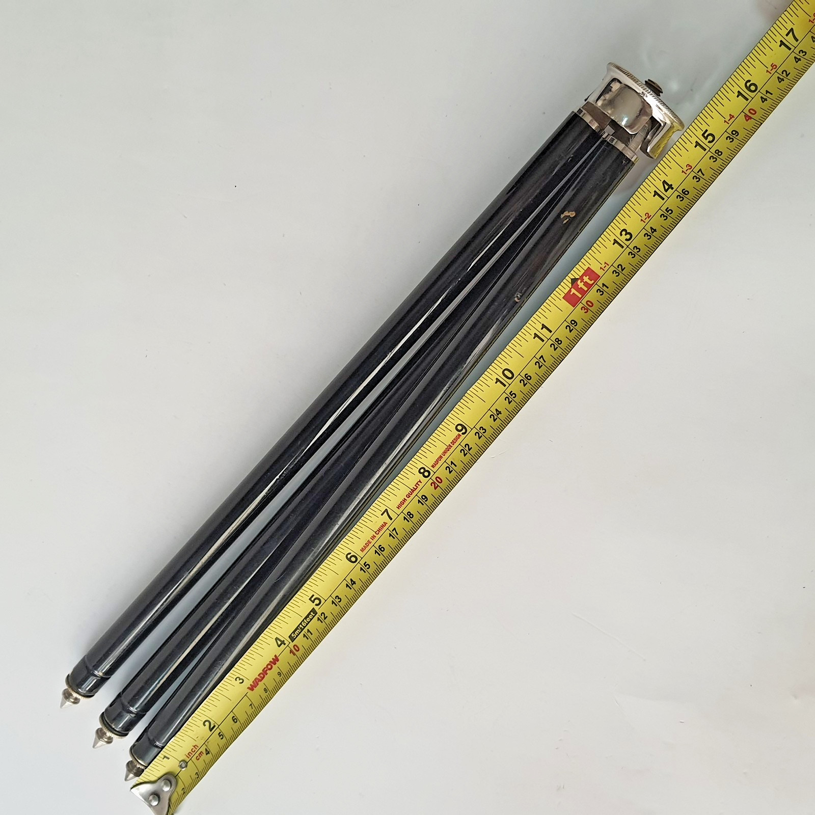 Vintage SUSIS Normal Brass Camera Tripod German Black Enamel Antique Stand 131cm