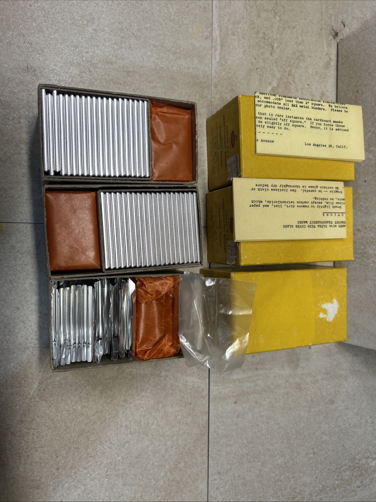 Vintage Kodak 2×2 Readymount Binders Aluminum Frames Micro Glass Covers New USA