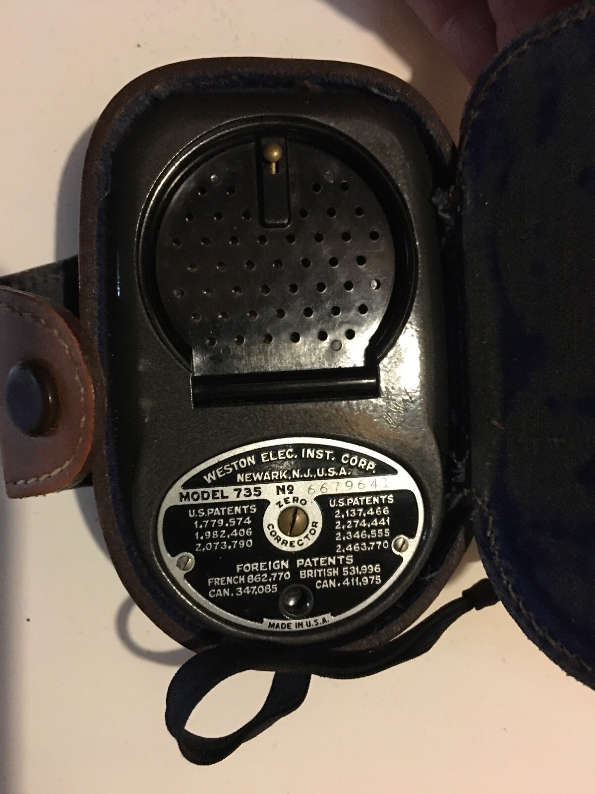 Vintage Weston Master II Universal Exposure Meter Model 735