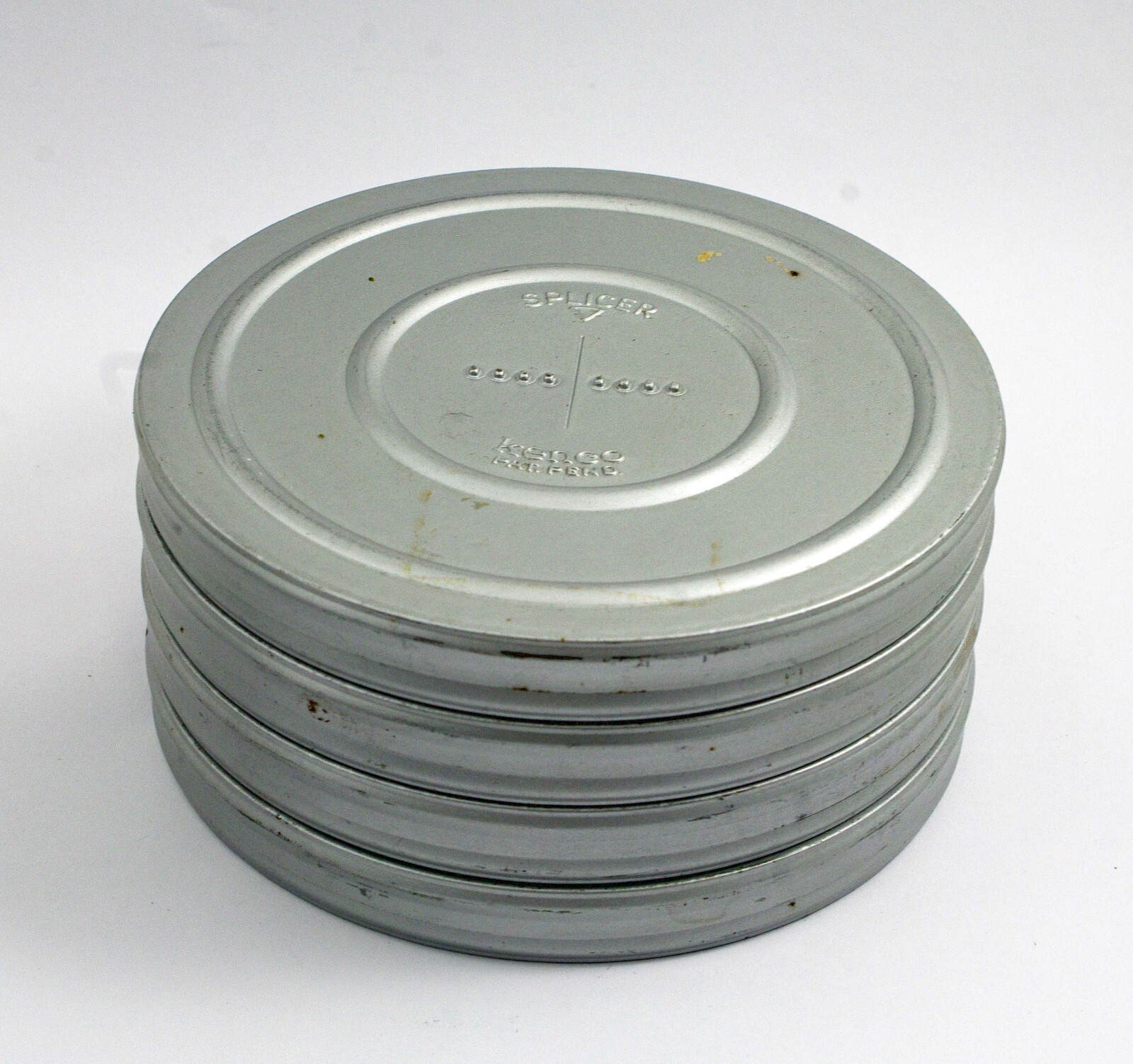 8mm 5″ Film Metal Canister and Reels – Set of Four
