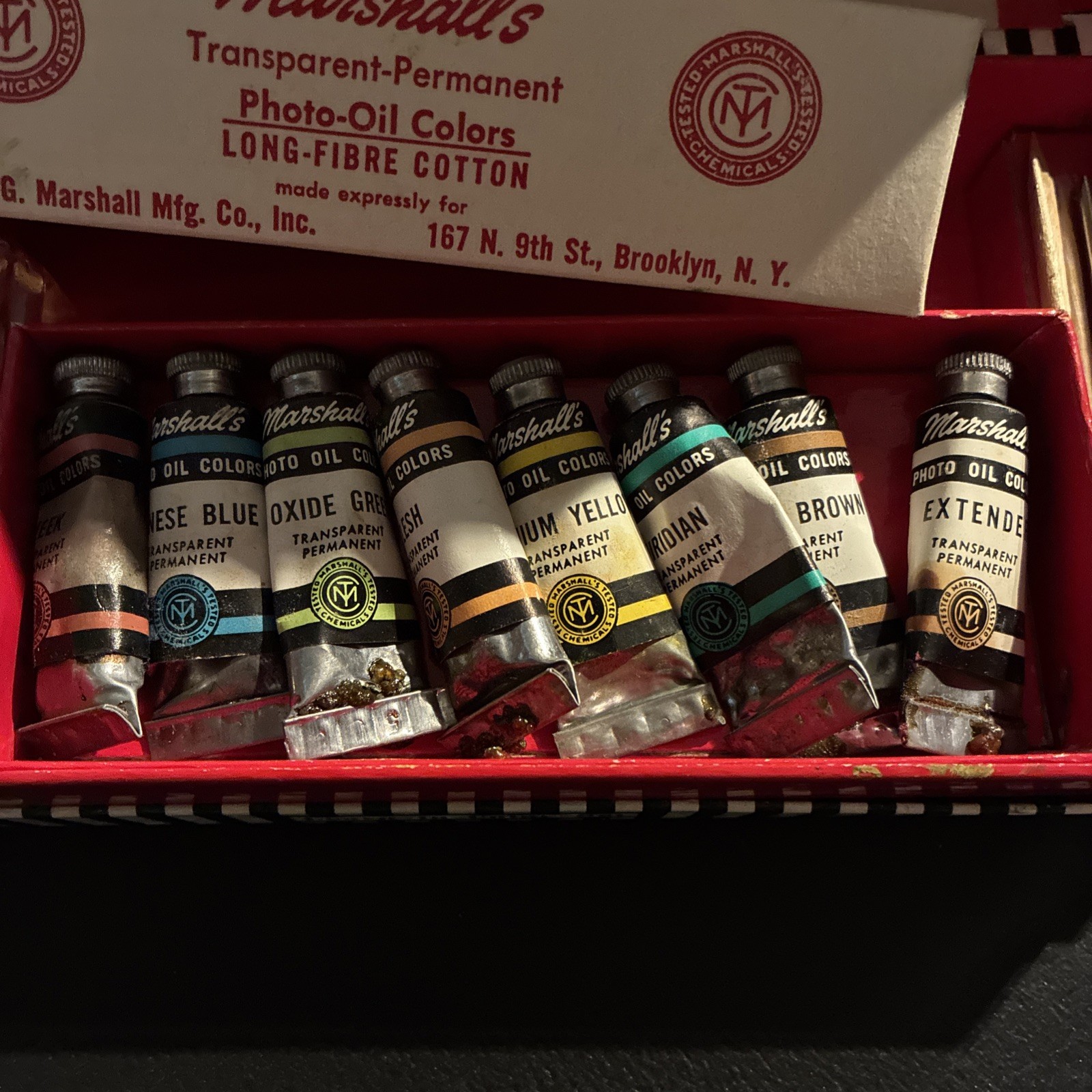 Vintage Marshall’s Photo Oil Colors Art Kit Hobby Prop – Partially Used