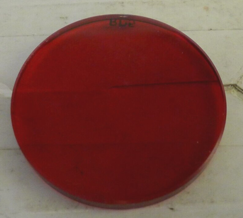 Harrison RD5 Red Colored Glass Light Lens Filter 1 11/16″ +Original Case & Box