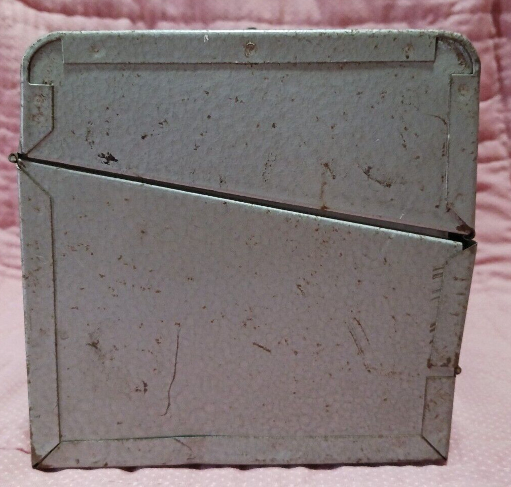 Logan Deluxe Metal Gray 8mm Film Chest Case For 12 Reels Vintage 8.5×5.5×5.5