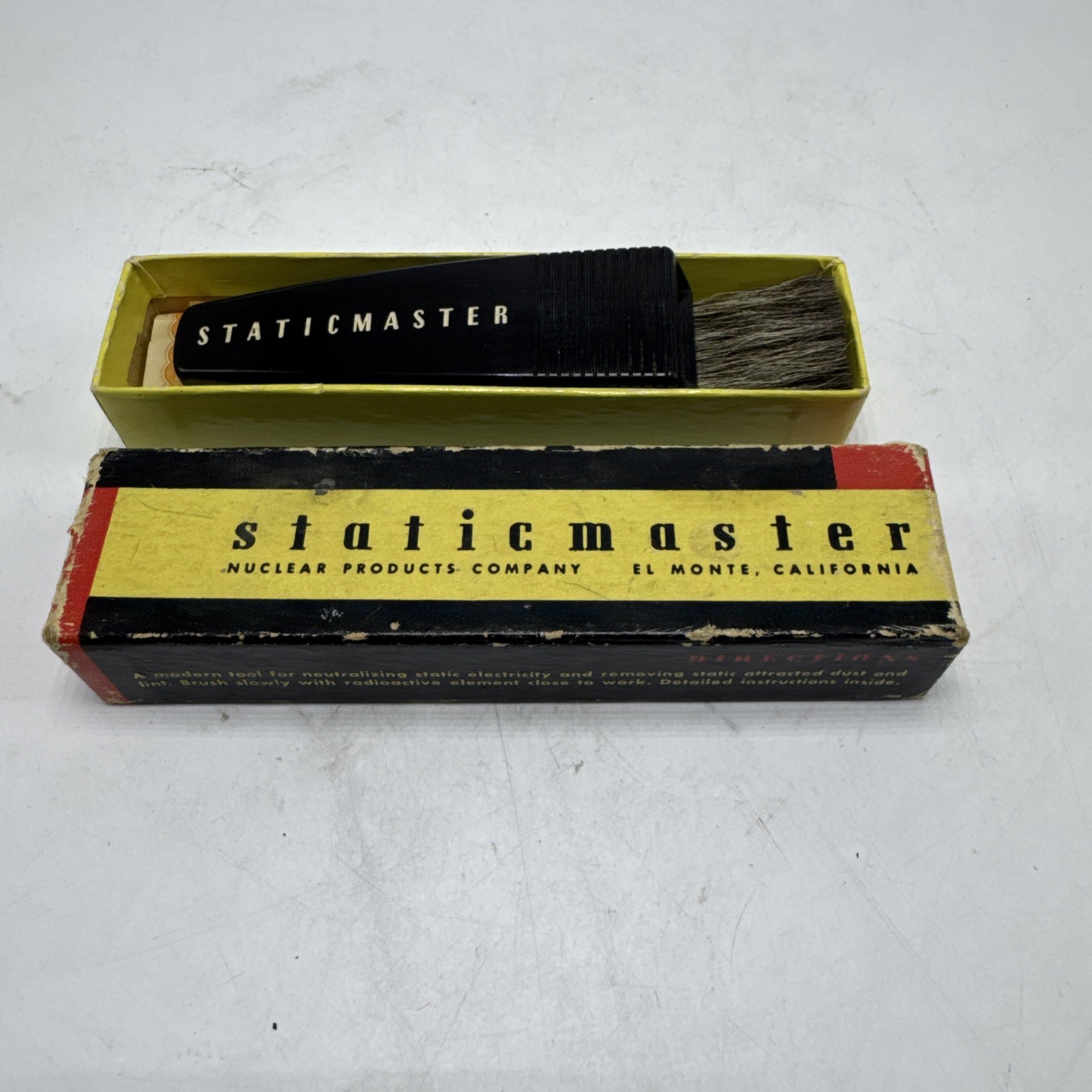 Staticmaster Nuclear Products Co. 1” #1550 Bakelite In Original Box Made In USA