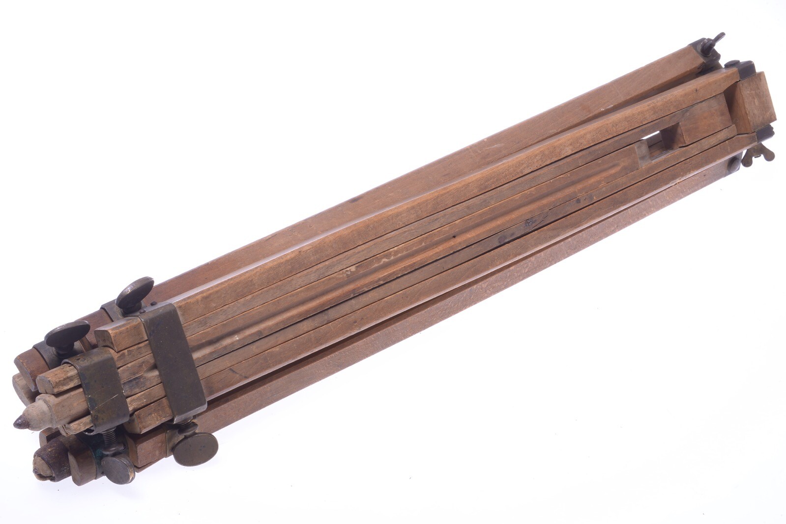 ✅ ANTIQUE WOOD TRIPOD 148CM, 58.26″ (EARLY MODEL, READ) GLASS PLATE FIELD CAMERA