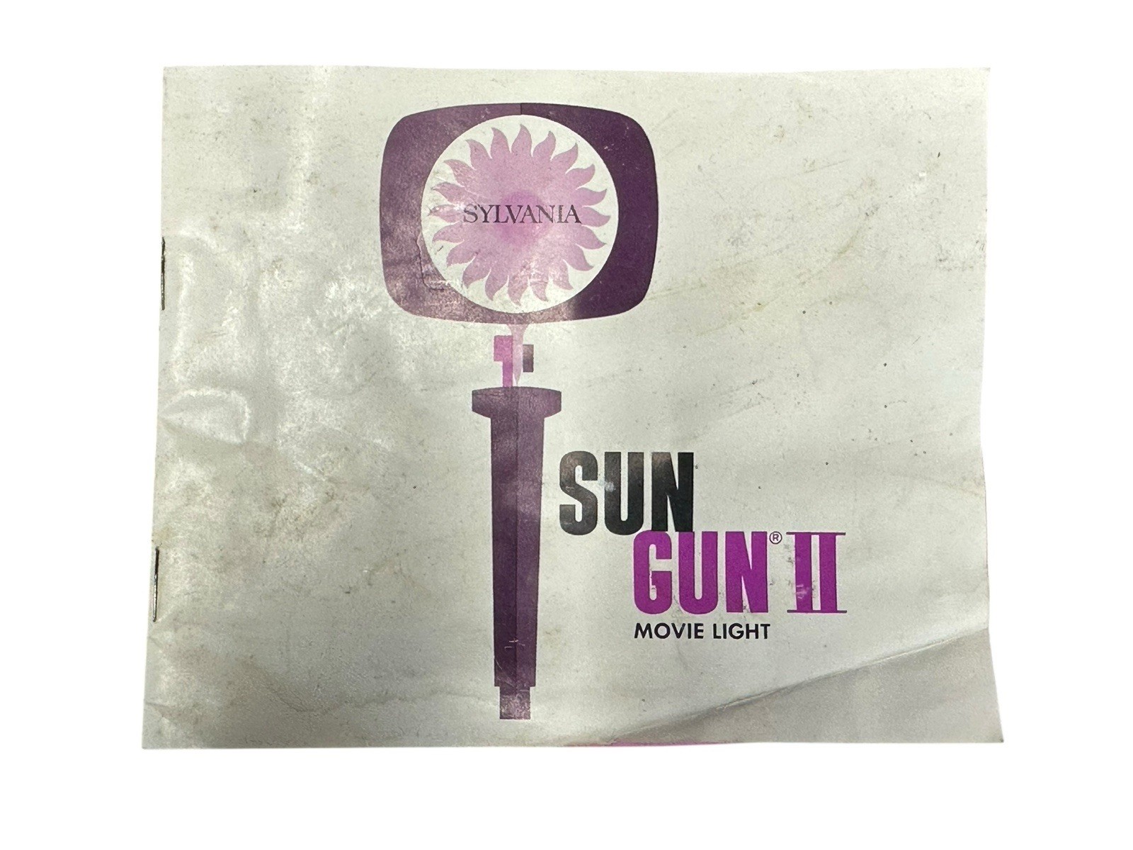 Sylvania Sun Gun II SG-55 Movie Light Vintage 120V Works w/ Box & Manual