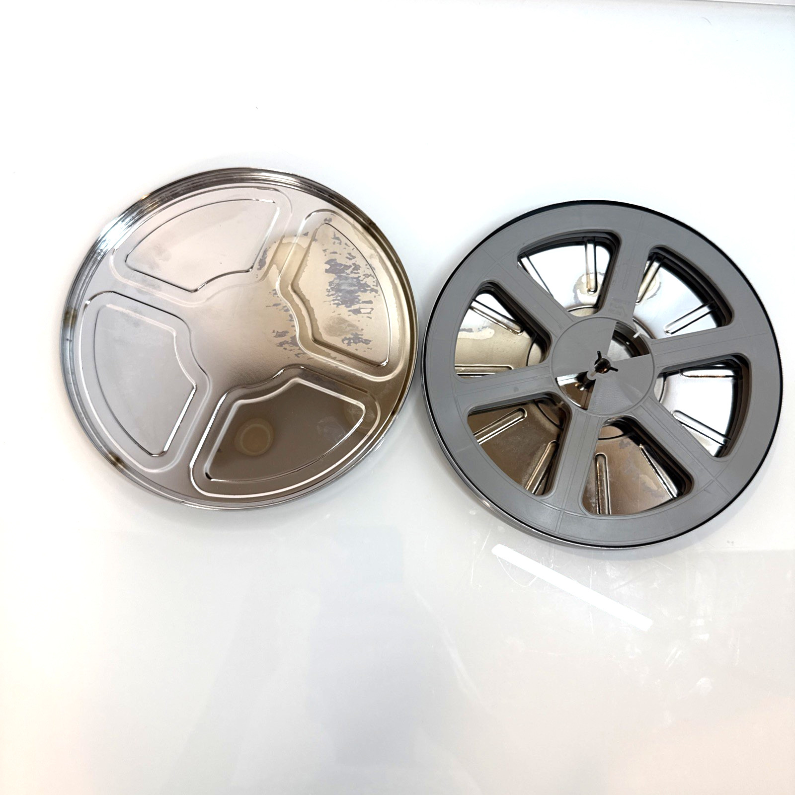 Vintage 8mm Film Reel and Metal Case, 7″ fiddler on the roof case and insert