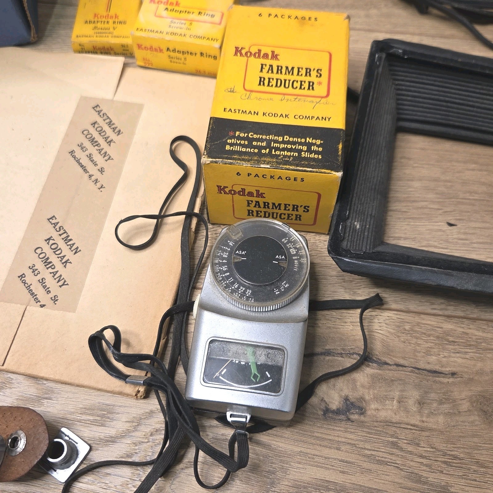 Vintage Camera Parts Accessories Mixed Lot Rangefinder Strobe Filters Bulbs