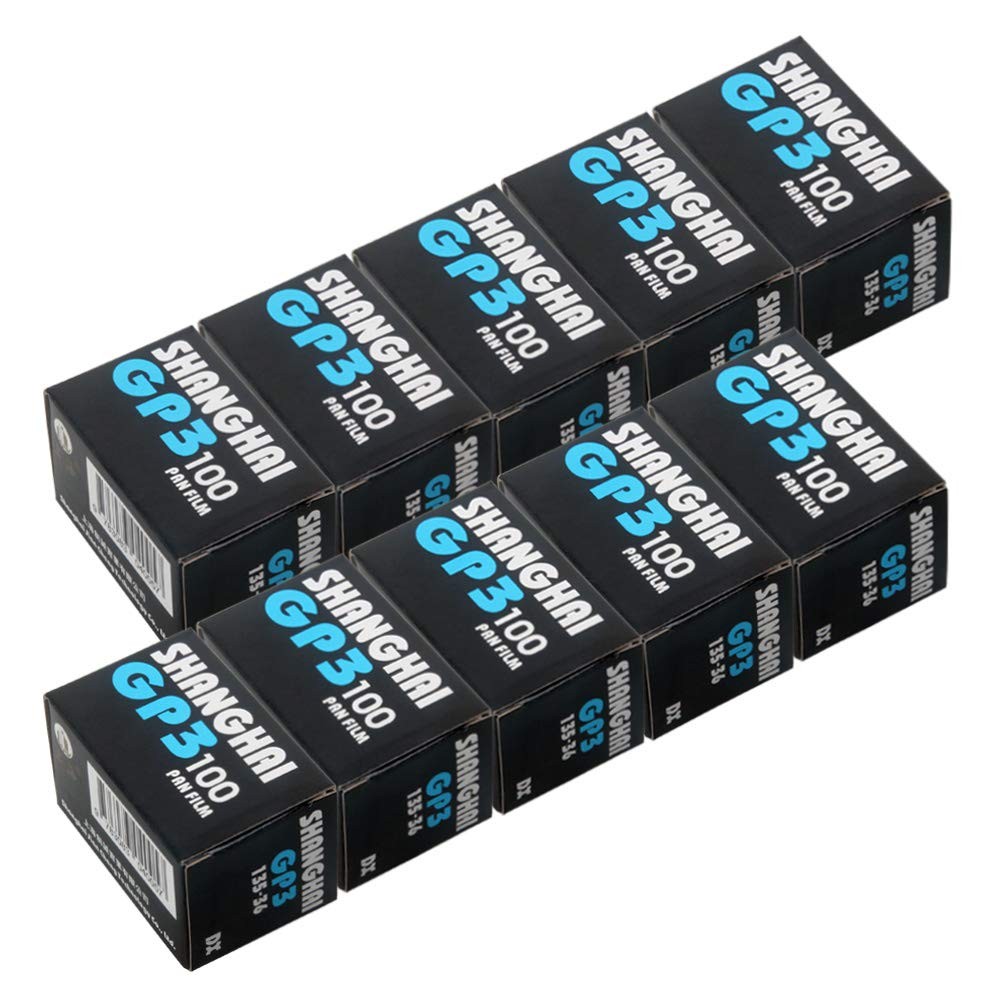 10 Rolls Black & White GP3 135 35mm 36EXP ISO 100 B&W B/W Film Auto DX