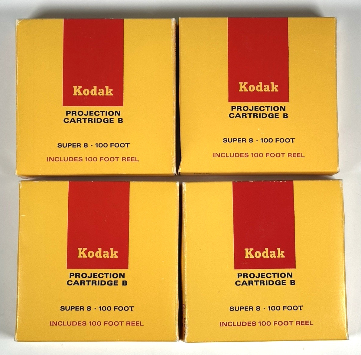 (4) Vintage Kodak Super 8 Movie Projection Cartridge B with 100-Foot Reel – NOS