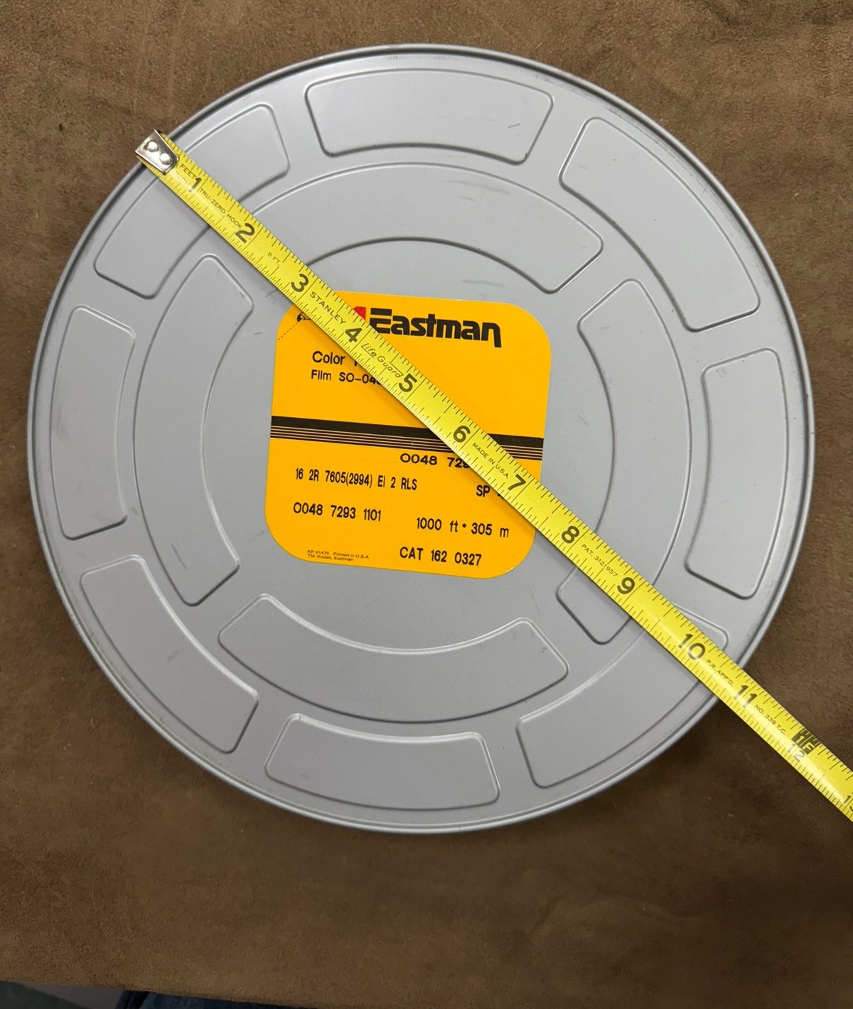 Kodak Eastman 35mm 1000ft Metal Film Can 10 3/4 Size 2pcs Excellent Condition