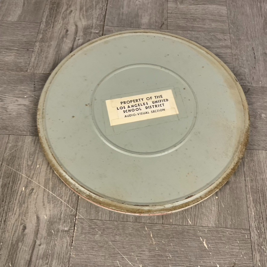 5 x Vintage 10.5 Metal Film Reel Canister Case Empty Various Colors