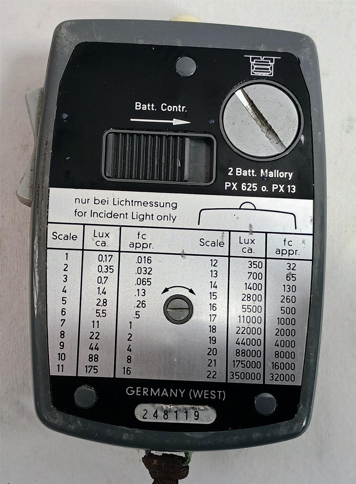 Vintage Gossen Lunasix 3 Exposure Light Meter Photography